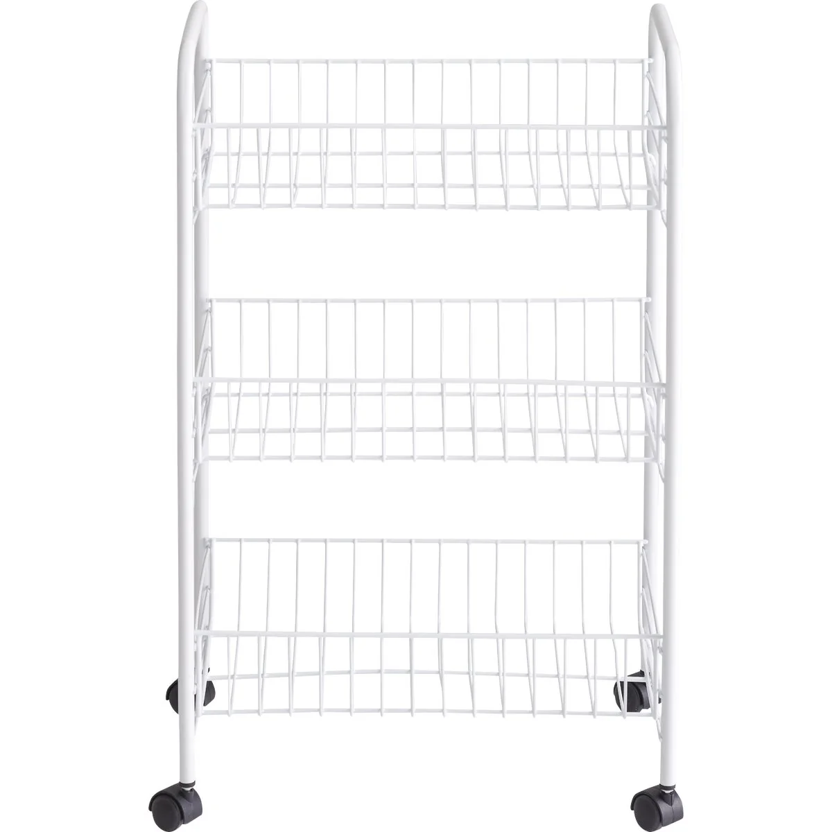 Crafted Rubbermaid White 3-Tier Wheeled Storage Cart Artisan