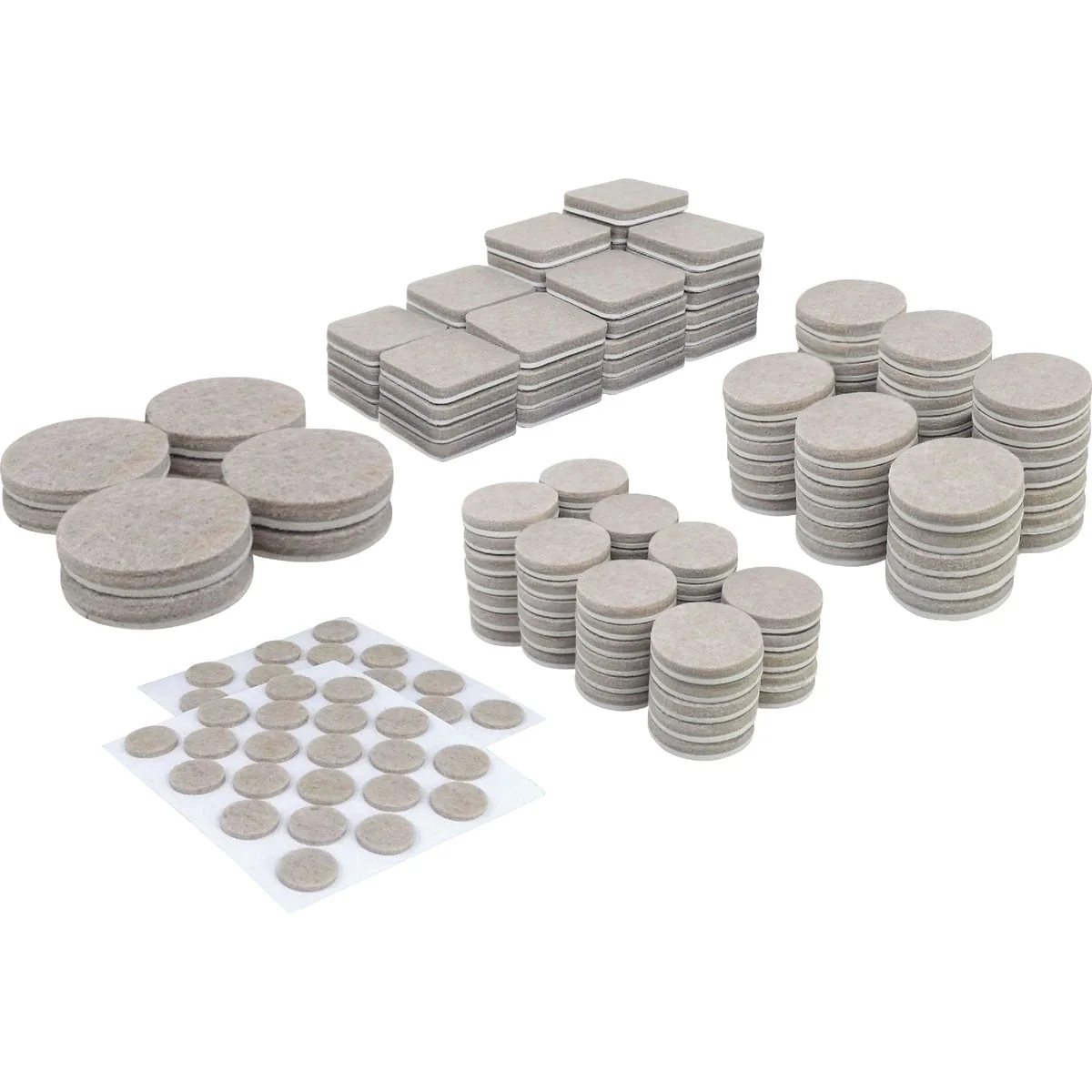 Modern Super Sliders Felt Furniture Pads Variety Assortment 184-Piece Exceptional