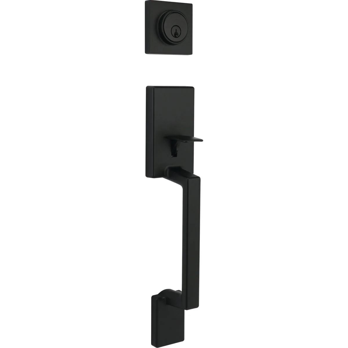Easy-to-Use Steel Pro Matte Black Modern Handleset with Square Lever Solid