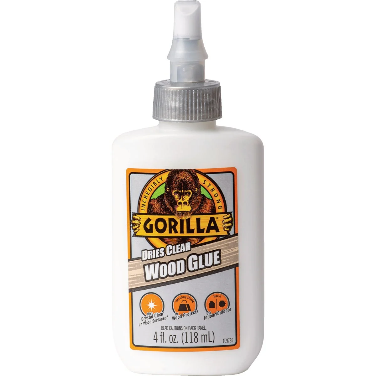 World-Class Gorilla 4 Oz. Dries Clear Wood Glue Detailed