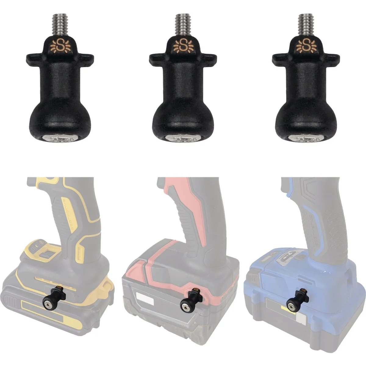 Environmentally Friendly Spider Tool Holster Drill Pins 3-Pack Fast