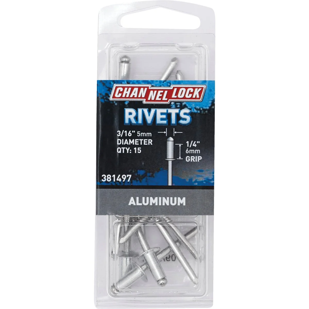 High-Performance Channellock 3 16 In. Dia. x 1 4 In. Grip Aluminum POP Rivet 15-Pack Easy-to-Use