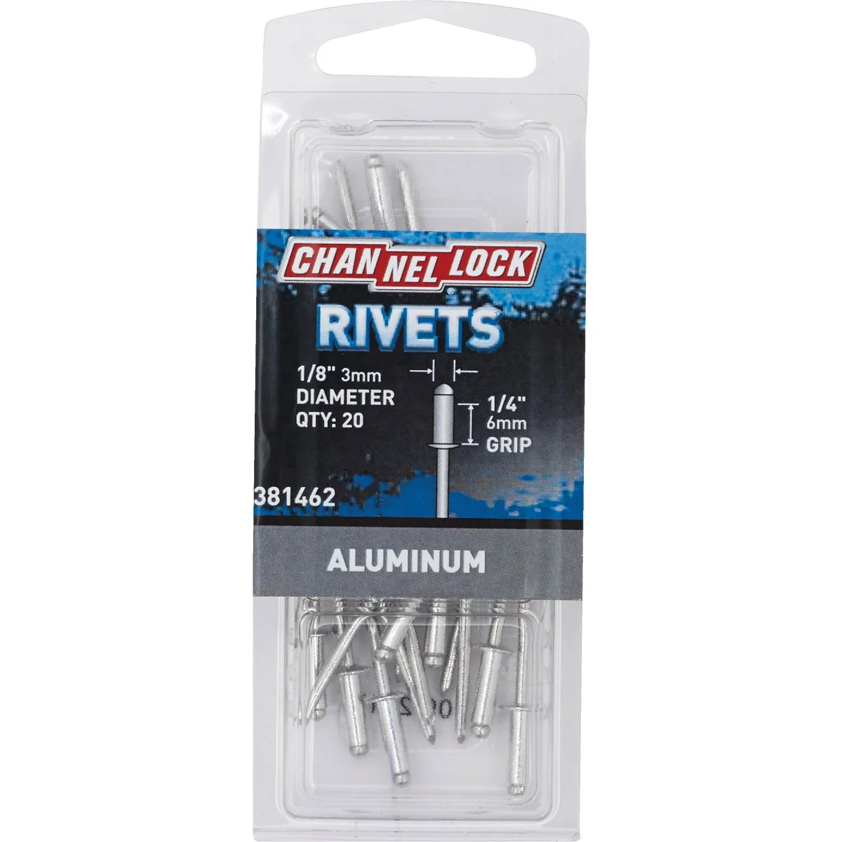 Specialty Channellock 1 8 In. Dia. x 1 4 In. Grip Aluminum POP Rivet 20-Pack Original