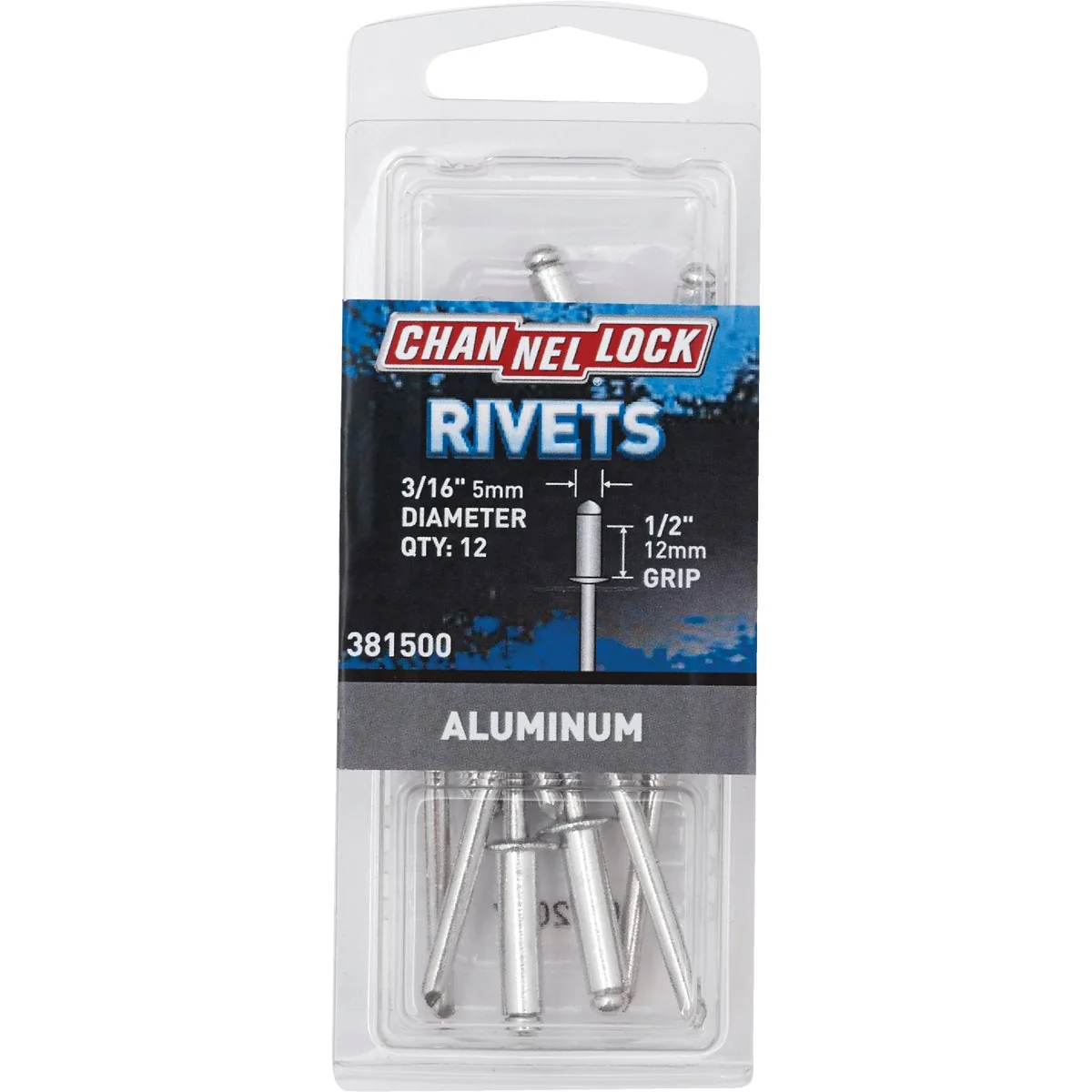 Trendy Channellock 3 16 In. Dia. x 1 2 In. Grip Aluminum POP Rivet 12-Pack Smart
