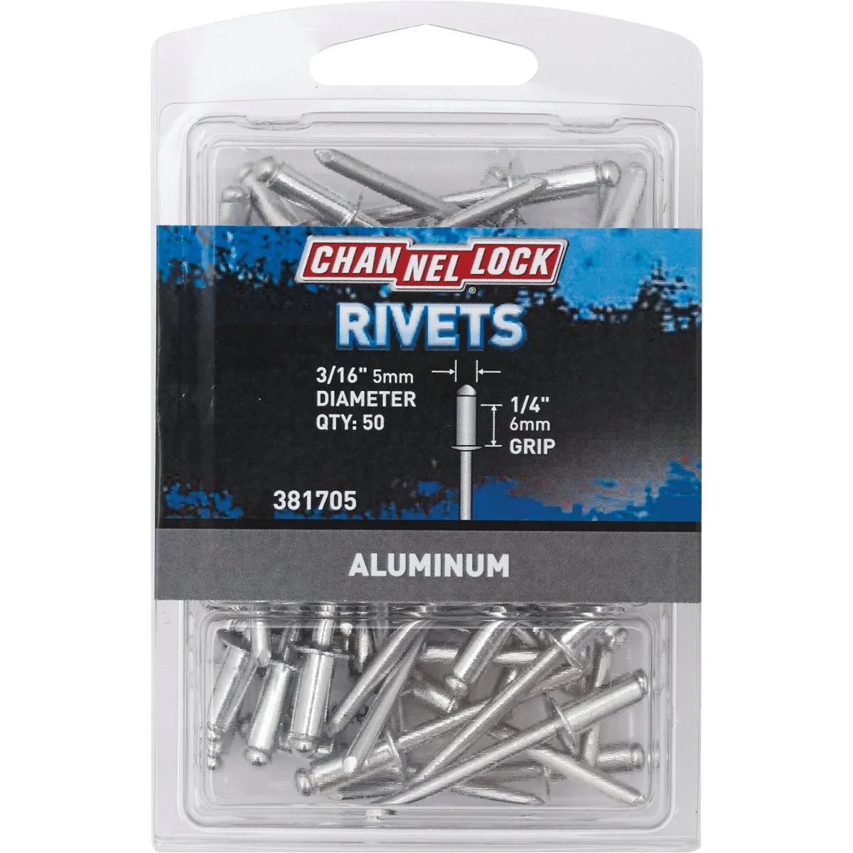 Verified Channellock 3 16 In. Dia. x 1 4 In. Grip Aluminum POP Rivet 50-Pack Responsible