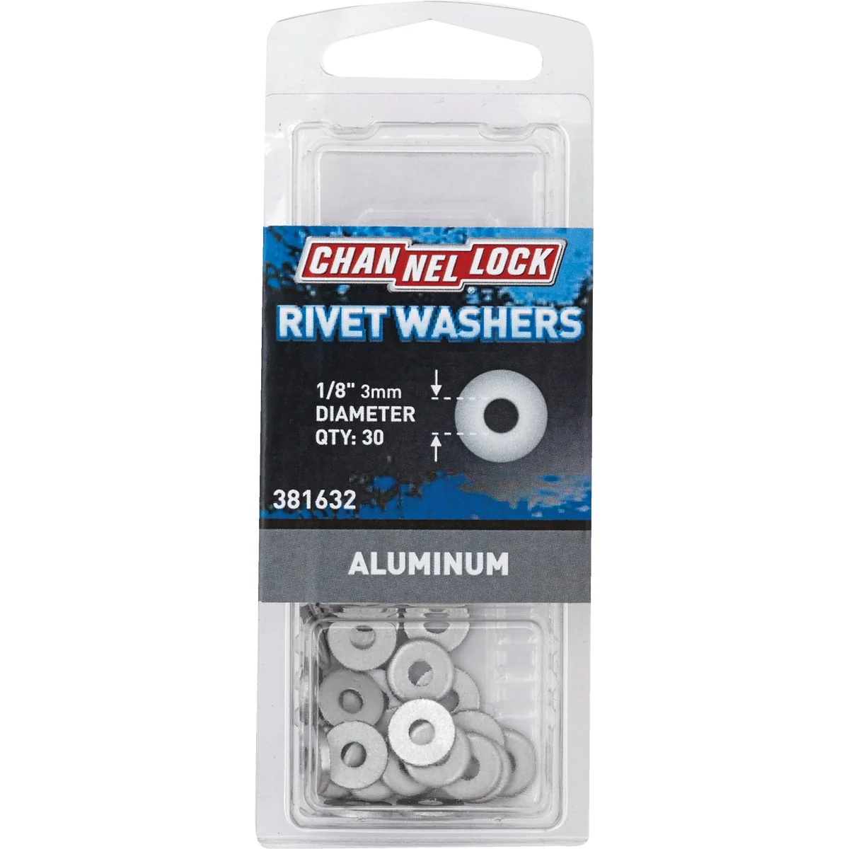 Crafted Channellock 1 8 in. Aluminum Rivet Washer 30-Pack Stylish