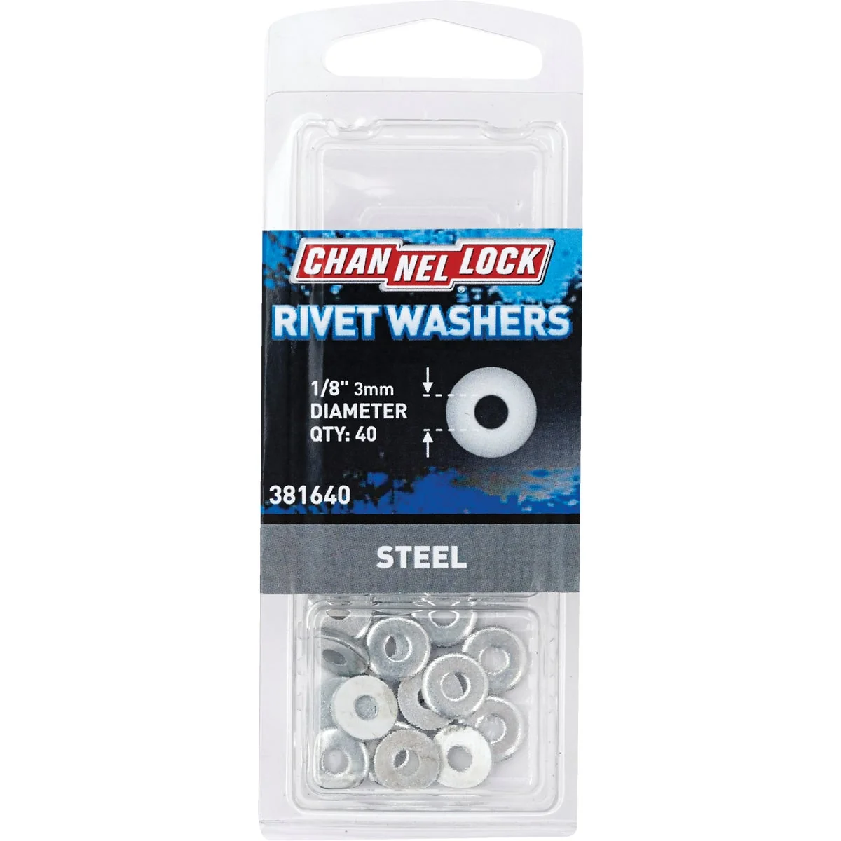 Quality Channellock 1 8 in. Steel Rivet Washer 40-Pack Sophisticated