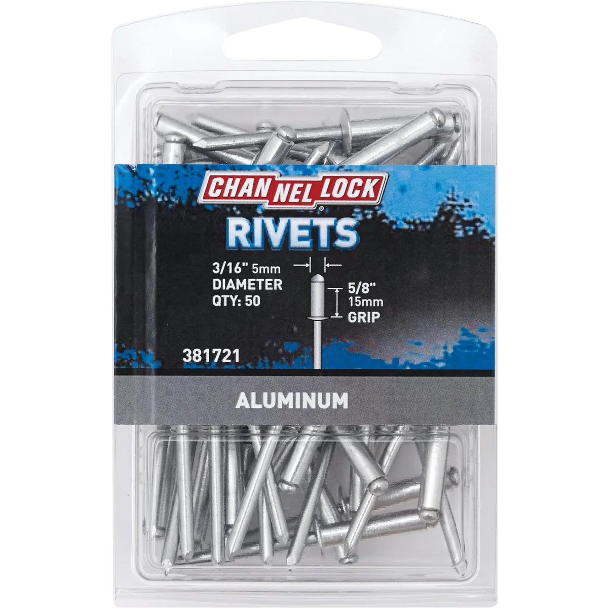 Carefully Designed Channellock 3 16 In. Dia. x 5 8 In. Grip Aluminum POP Rivet 50-Pack Long-Lasting