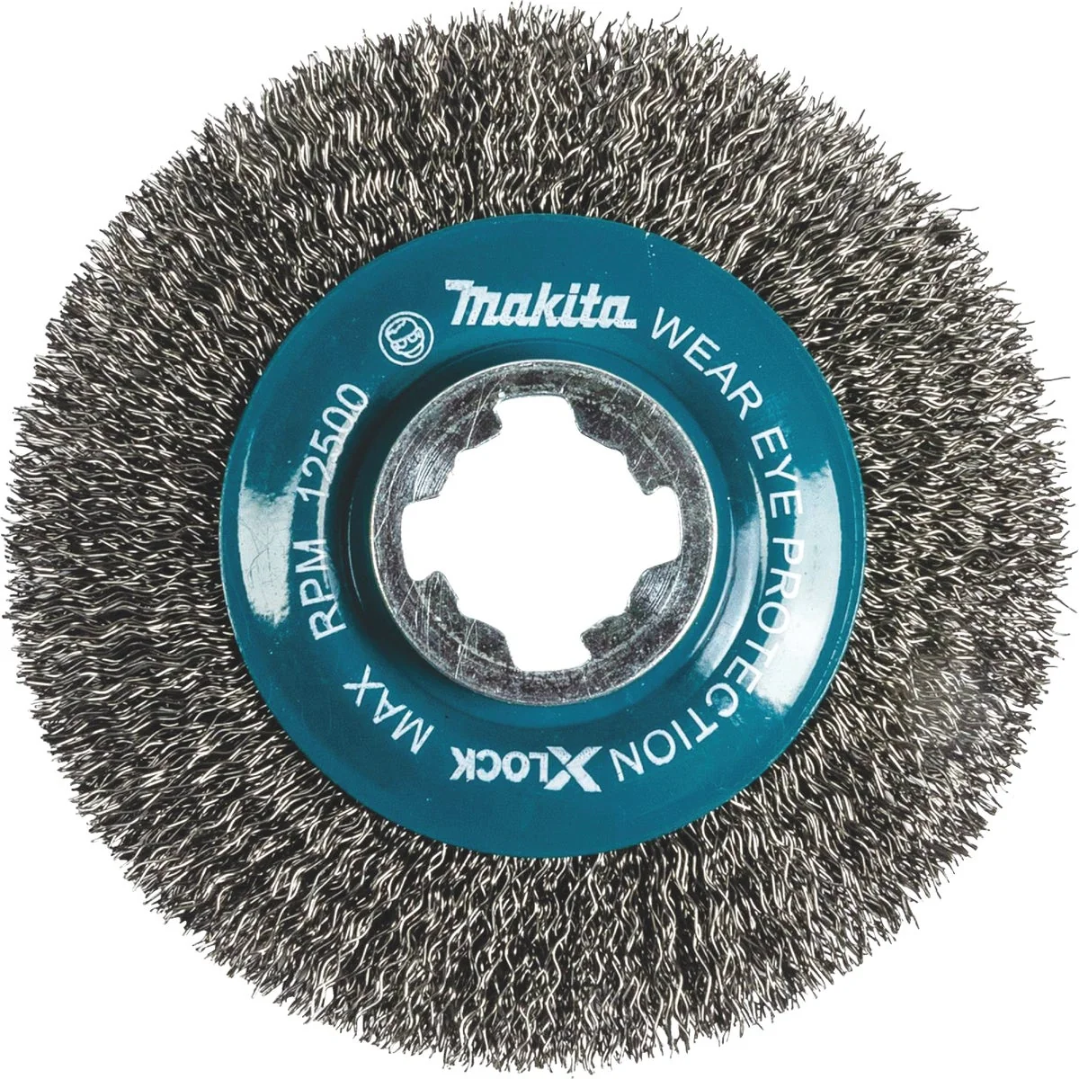 Fine Makita X-LOCK 4-1 2 In. Crimped 0.012 In. Carbon Steel Cup Angle Grinder Wire Brush Functional