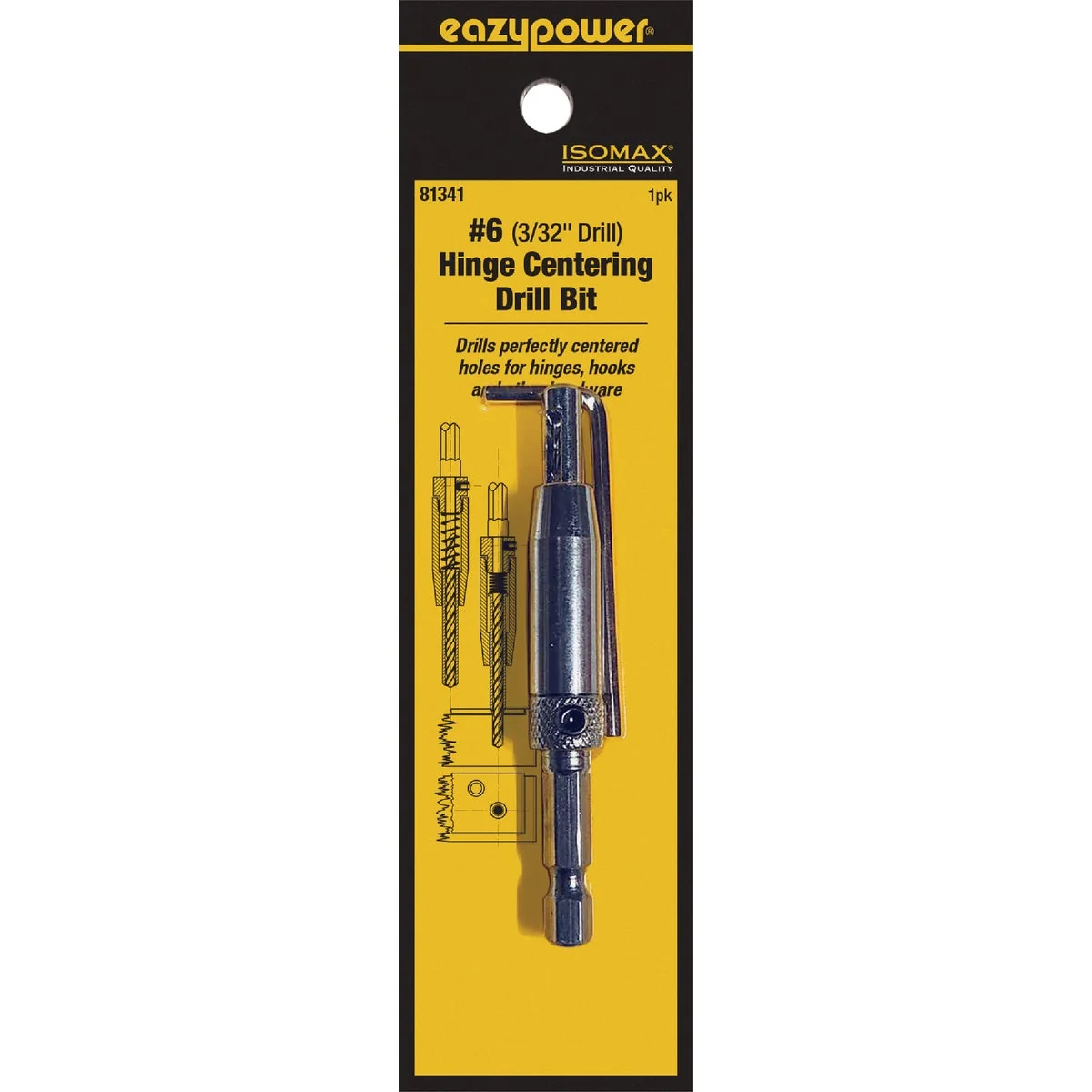 Top-Quality Eazypower Corporation 6 3 32 In. Hinge Drill Bit with L-Shape Hex Key Secure