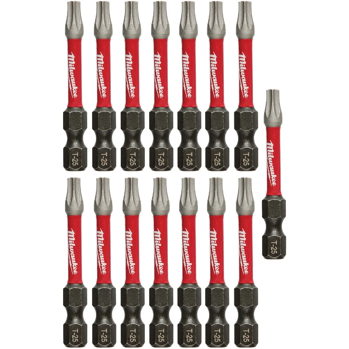 Classic Milwaukee SHOCKWAVE 2 In. Impact T25 Power Bits 15-Piece Outstanding