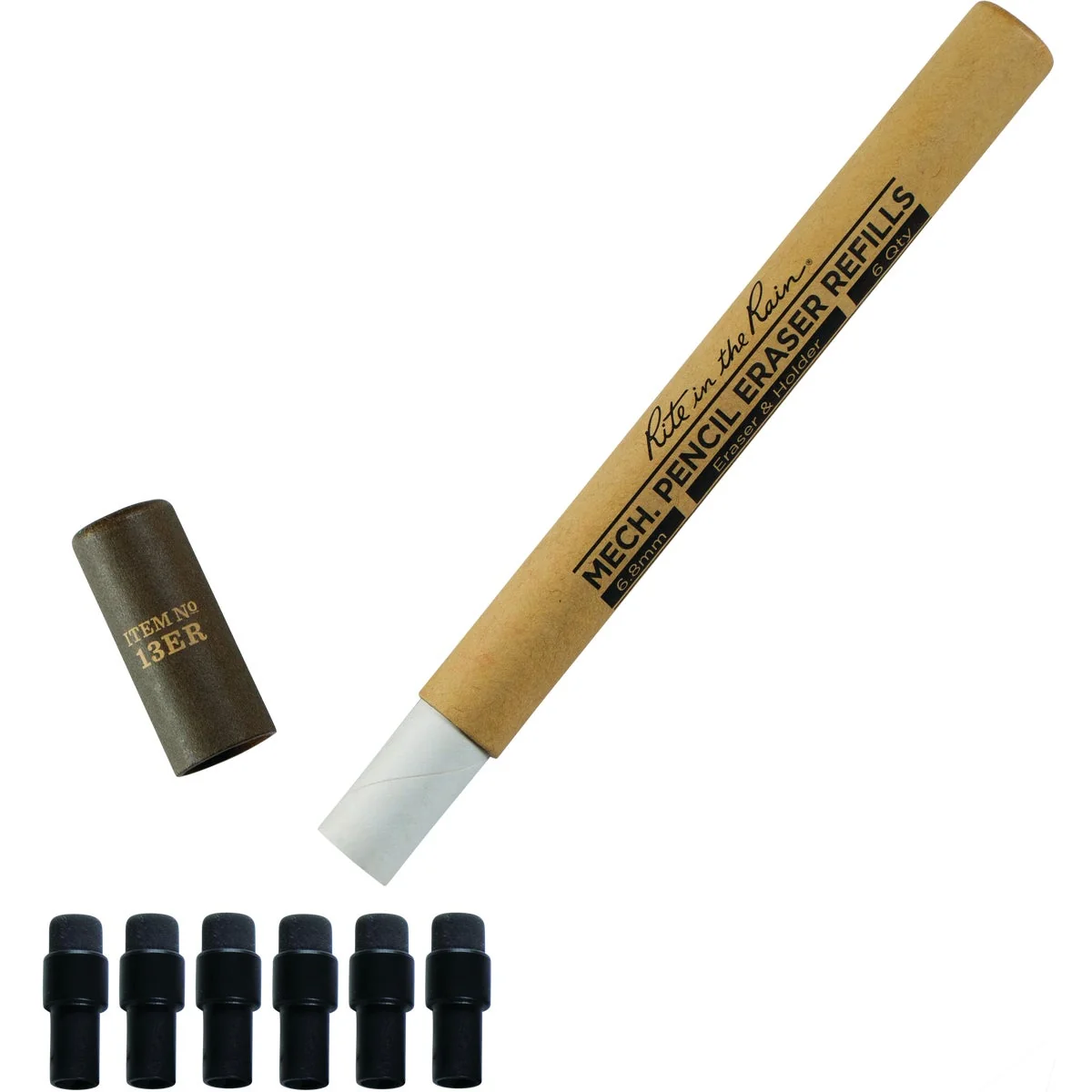 Elegant Rite in the Rain Mechanical Pencil Eraser Refill 6-Pack Outstanding