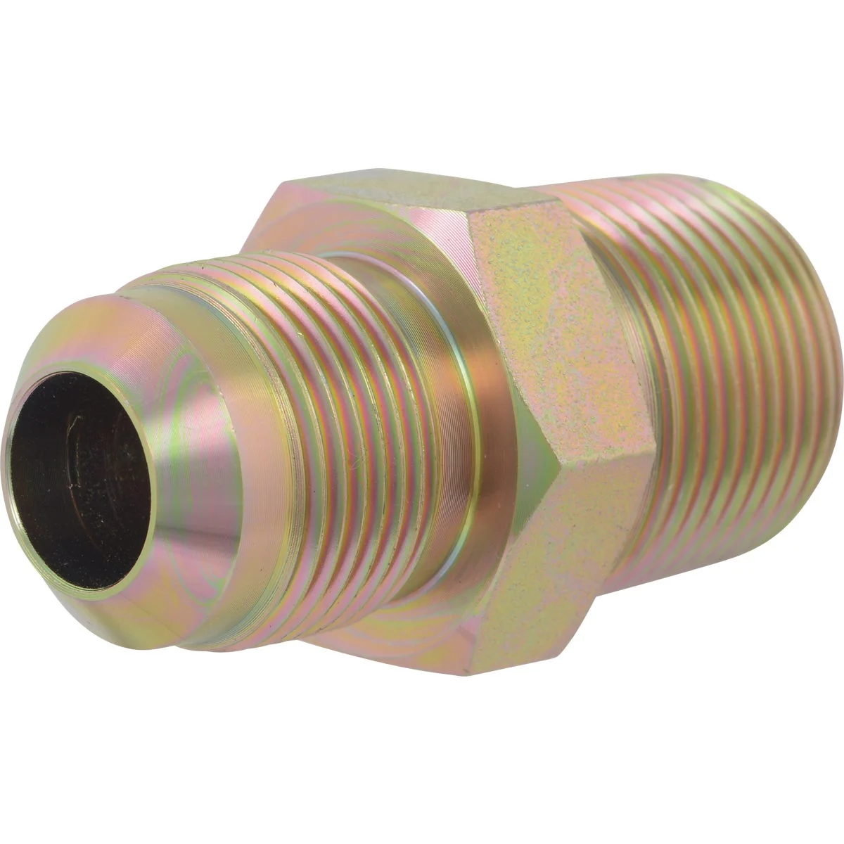 Fine Eastman 5 8 In. OD Flare x 3 4 In. MIP Tapped 1 2 In. FIP Zinc-Plated Carbon Steel Adapter Gas Fitting Artisan