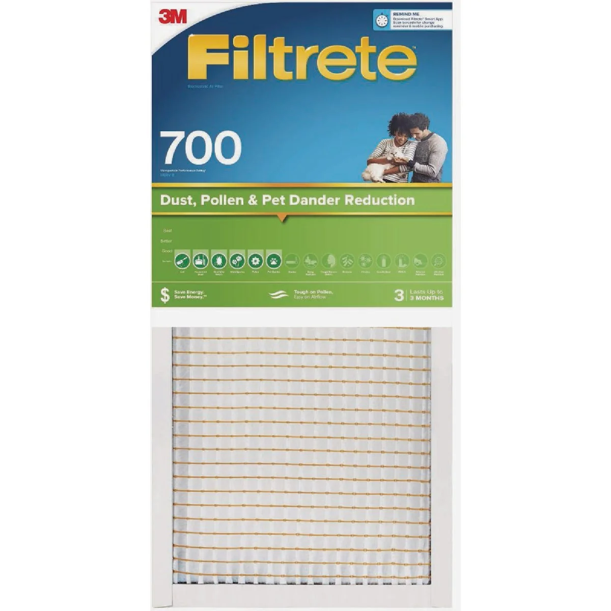 Refined Filtrete 16 In. x 20 In. x 1 In. 700 MPR Dust Pollen Pet Dander Reduction Furnace Filter MERV 8 Innovative
