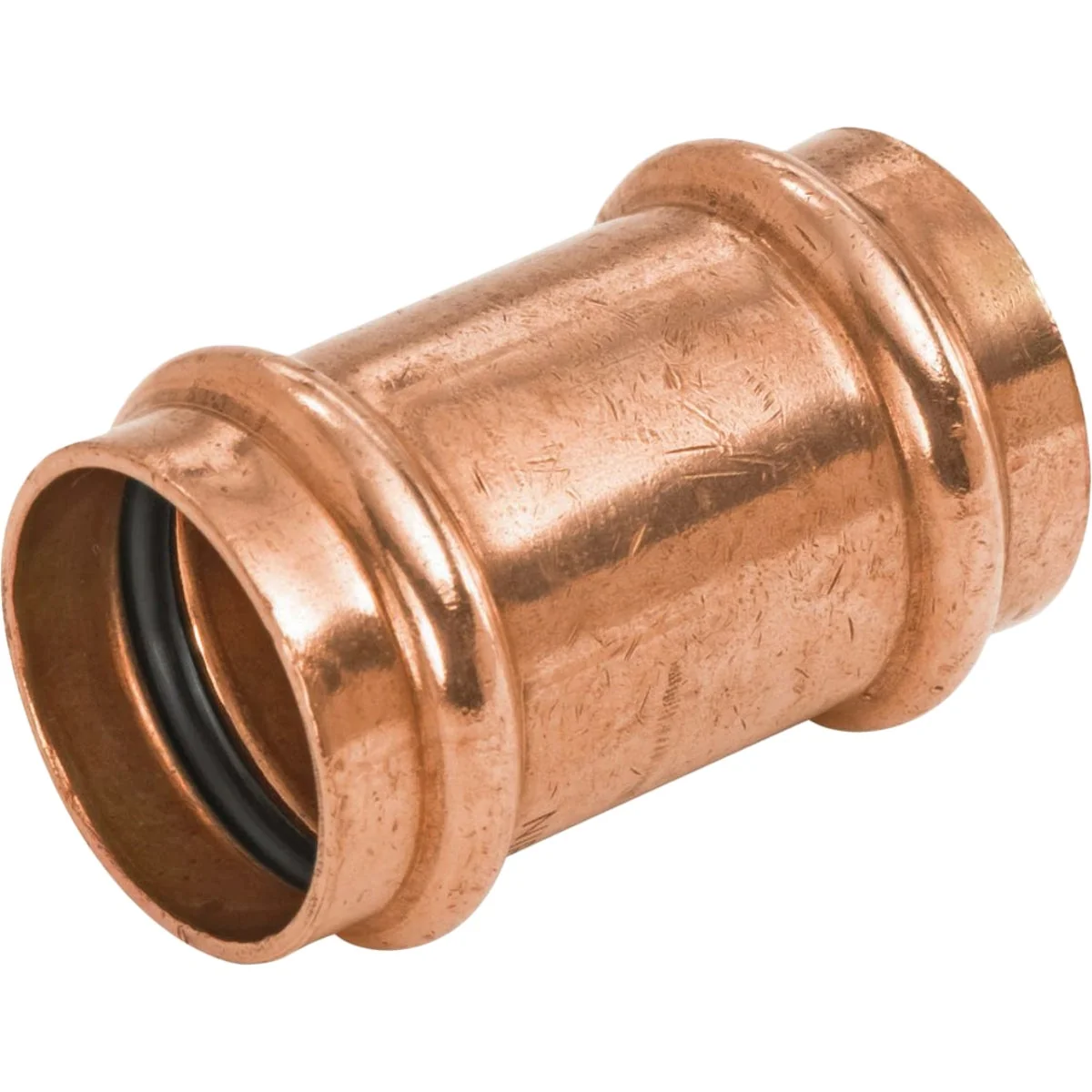 Dependable NIBCO 1 In. x 1 In. Press Copper Coupling without Stop Natural