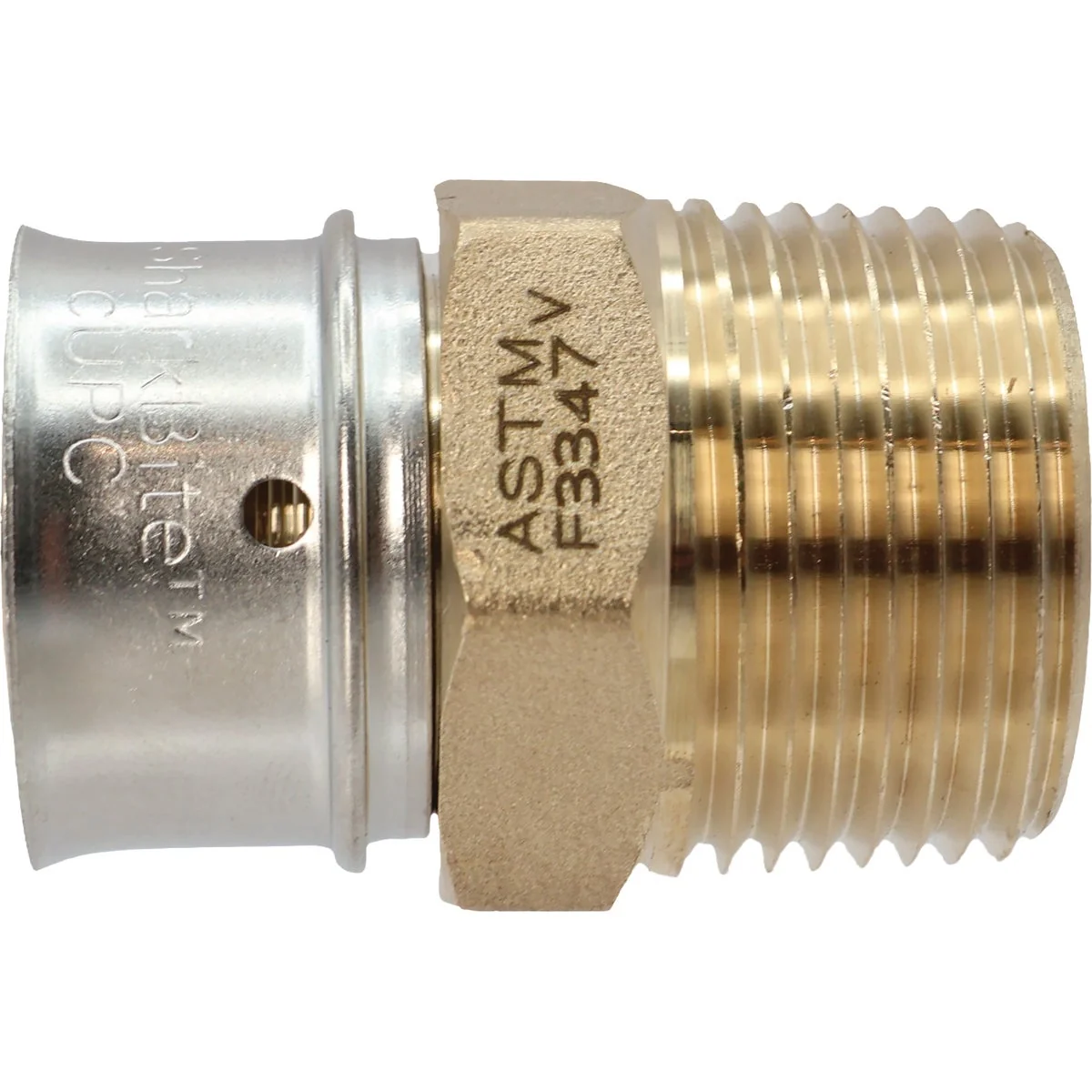 Next-Generation SharkBite 1 2 In. x 1 2 In. FNPT PEX Press Brass Adapter 5-Pack Powerful