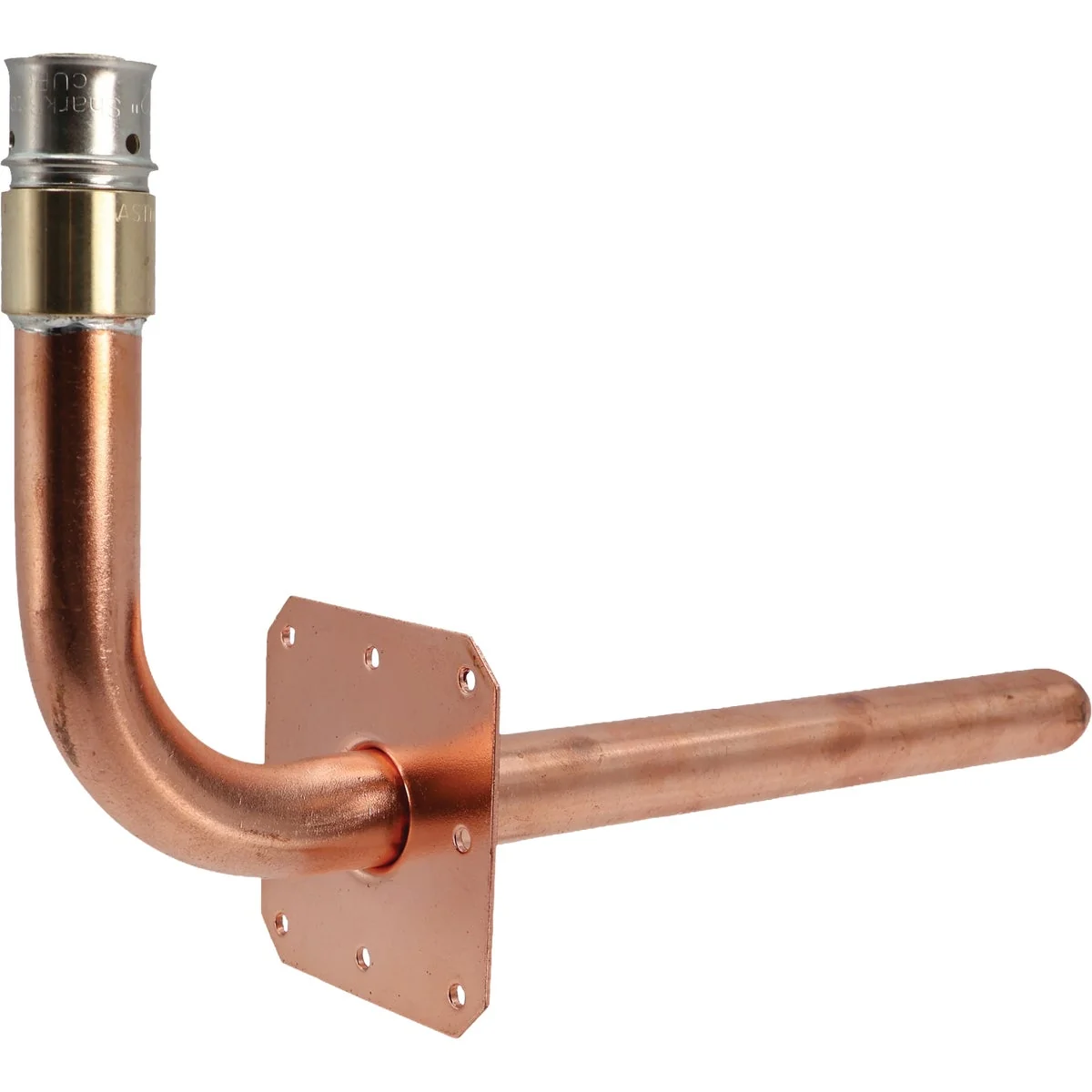 Soft SharkBite 1 2 In. x Closed 4 In. x 8 In. PEX Press Brass Stub-Out with Bracket Smooth