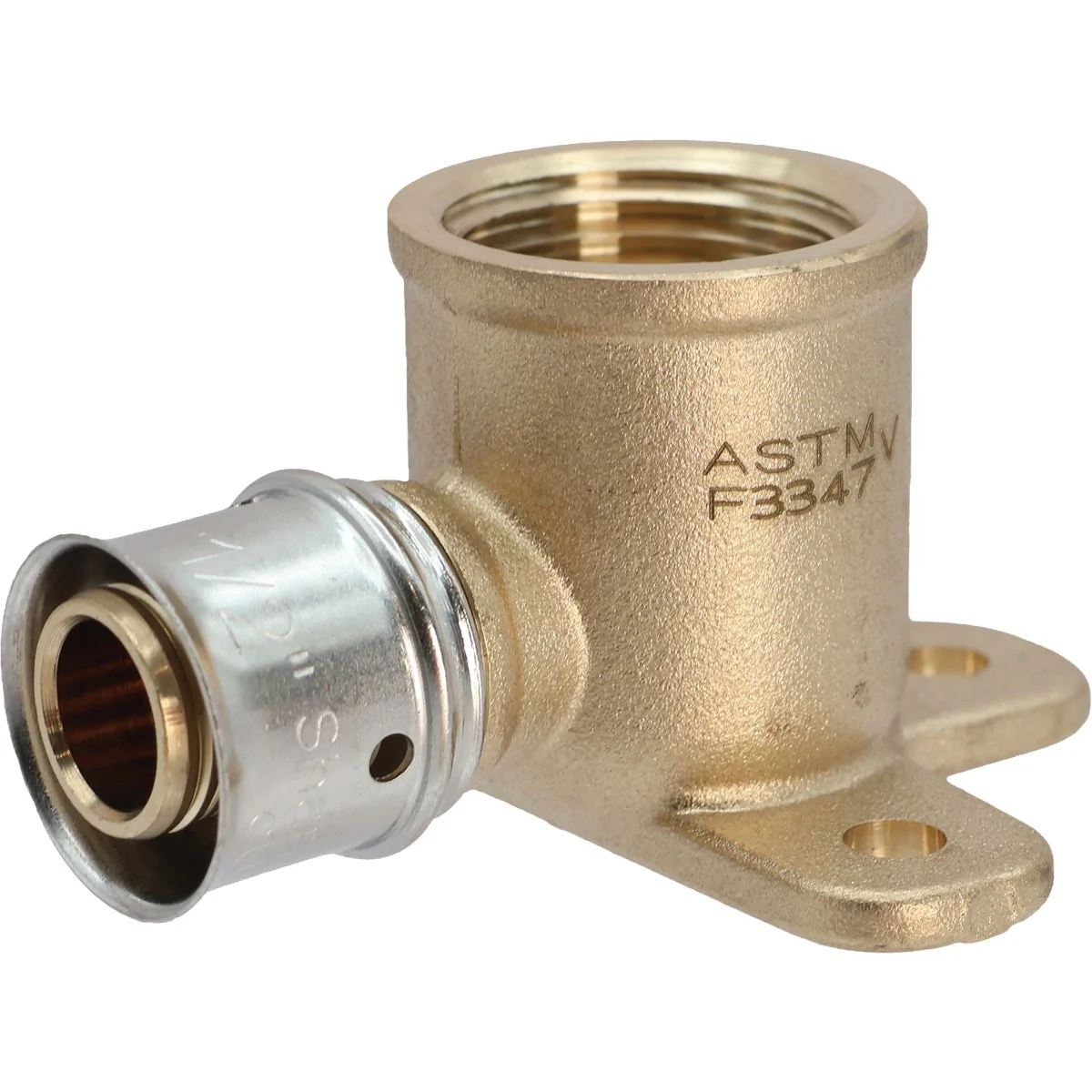 Dependable SharkBite 1 2 In. x 1 2 In. FNPT PEX Press Brass Drop Ear Proven