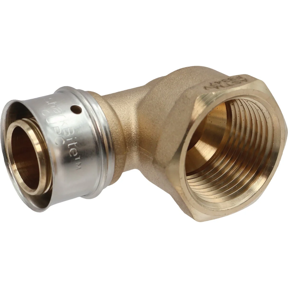 Functional SharkBite 3 4 In. x 3 4 In. FNPT PEX Press Brass Adapter Elbow Verified