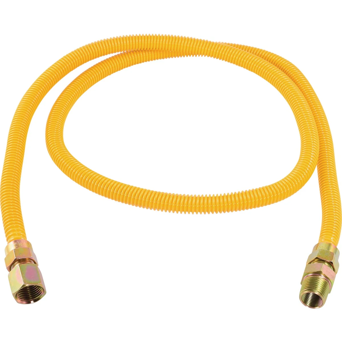Pure Eastman 3 8 In. OD x 60 In. 1 2 In. FIP x 1 2 In. MIP Tapped 3 8 In. FIP Coated Stainless Steel Gas Connector Genuine