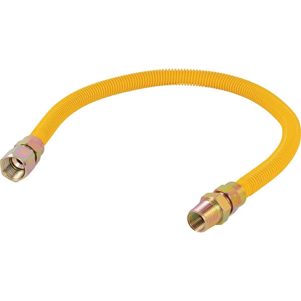 Excellent Eastman 1 2 In. OD x 24 In. 1 2 In. FIP x 1 2 In. MIP Tapped 3 8 In. FIP Coated Stainless Steel Gas Connector Smooth