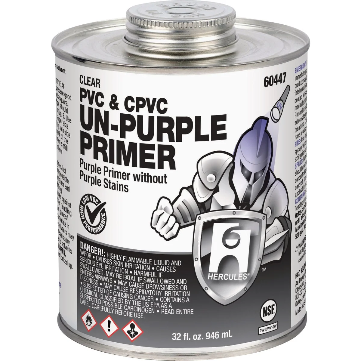Fine Hercules 32 Oz. PVC CPVC Un-Purple Primer Genuine
