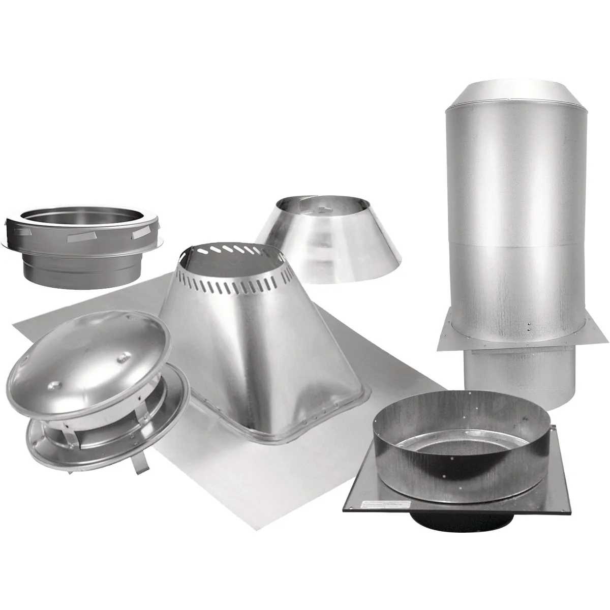 Eco-Friendly SELKIRK Sure-Temp 6 In. Stainless Steel Flat Ceiling Chimney Support Kit Original