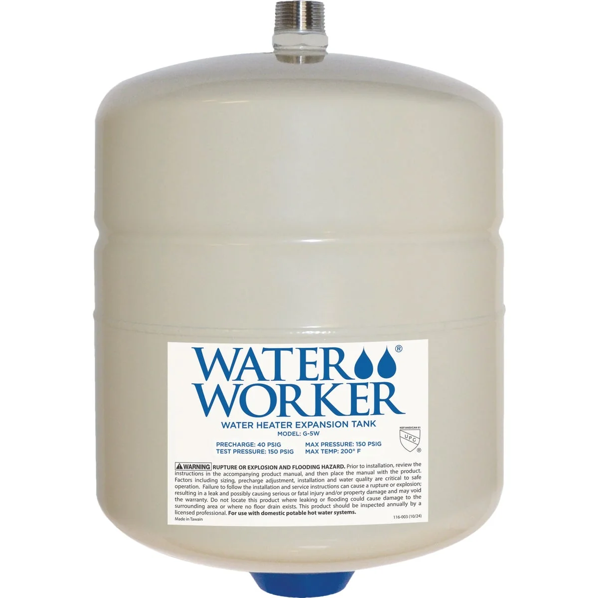 Powerful Water Worker 2 Gal. Expansion Tank Relaxed
