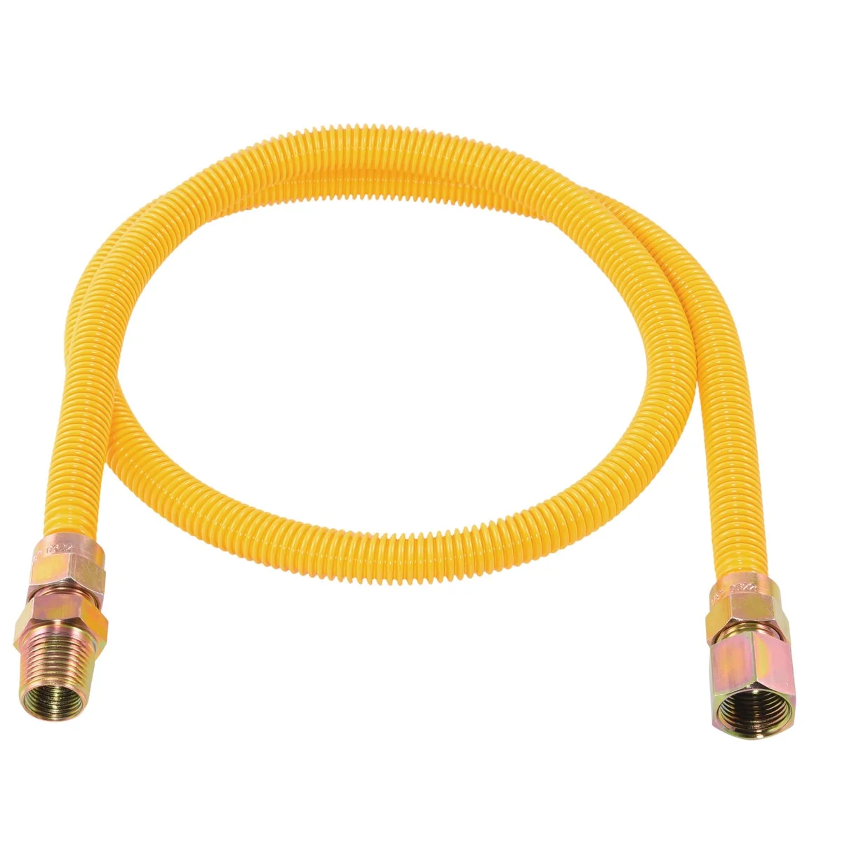Enhanced Eastman 1 2 In. OD x 48 In. 1 2 In. FIP x 1 2 In. MIP Tapped 3 8 In. FIP Coated Stainless Steel Gas Connector Elite