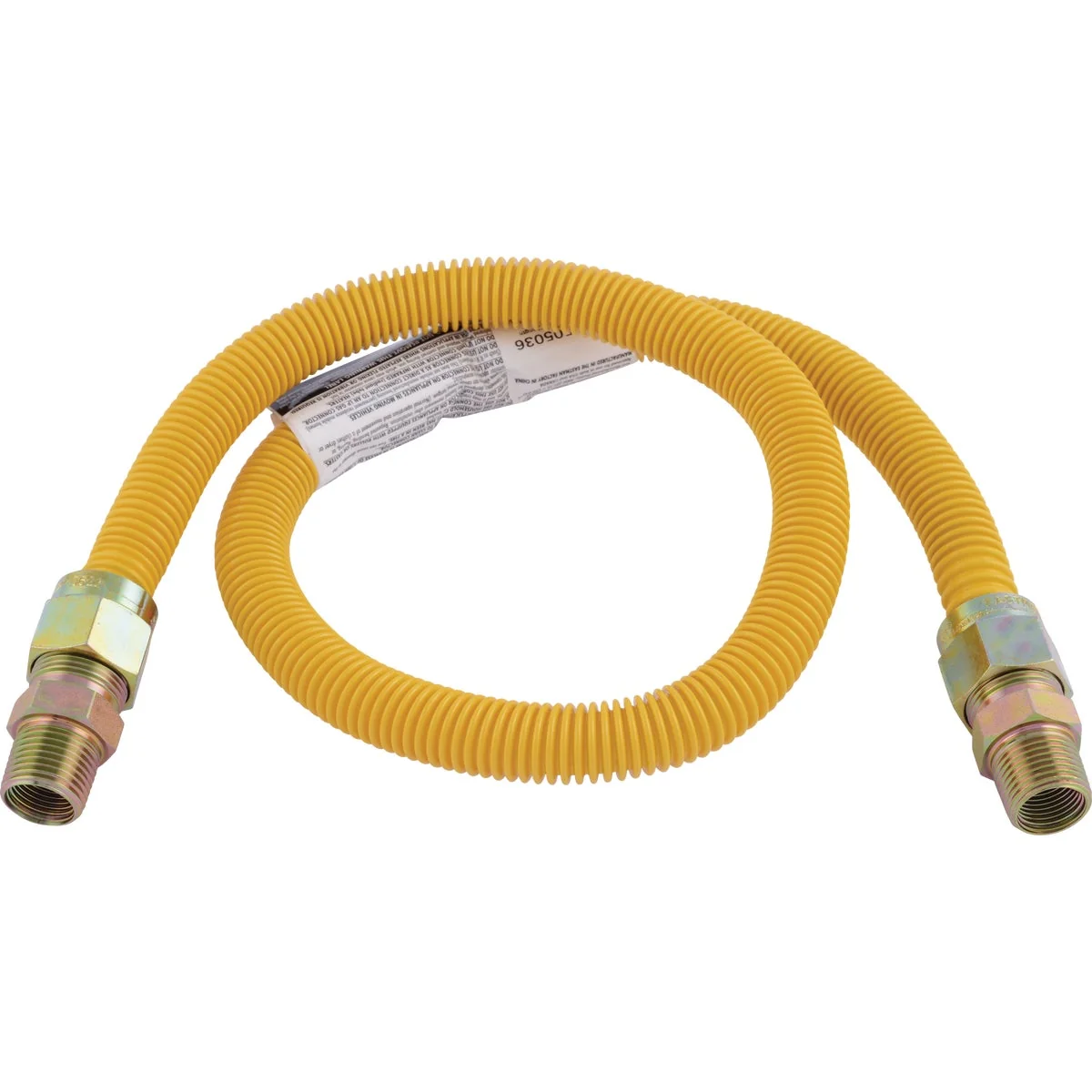 Proven Eastman 5 8 In. OD x 36 In. 1 2 In. MIP Tapped 3 8 In. FIP x 1 2 In. MIP Tapped 3 8 In. FIP Coated Stainless Steel Gas Connector Carefully Designed