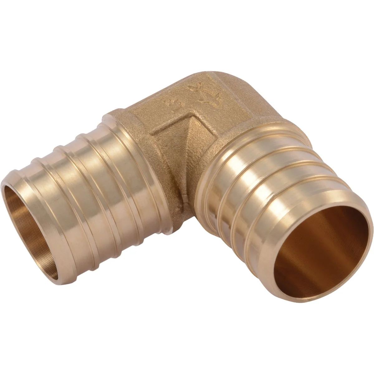Prestigious SharkBite 1 In. x 1 In. Barb 90 Deg. Brass 1 4 Bend PEX Elbow 10-Pack Smart