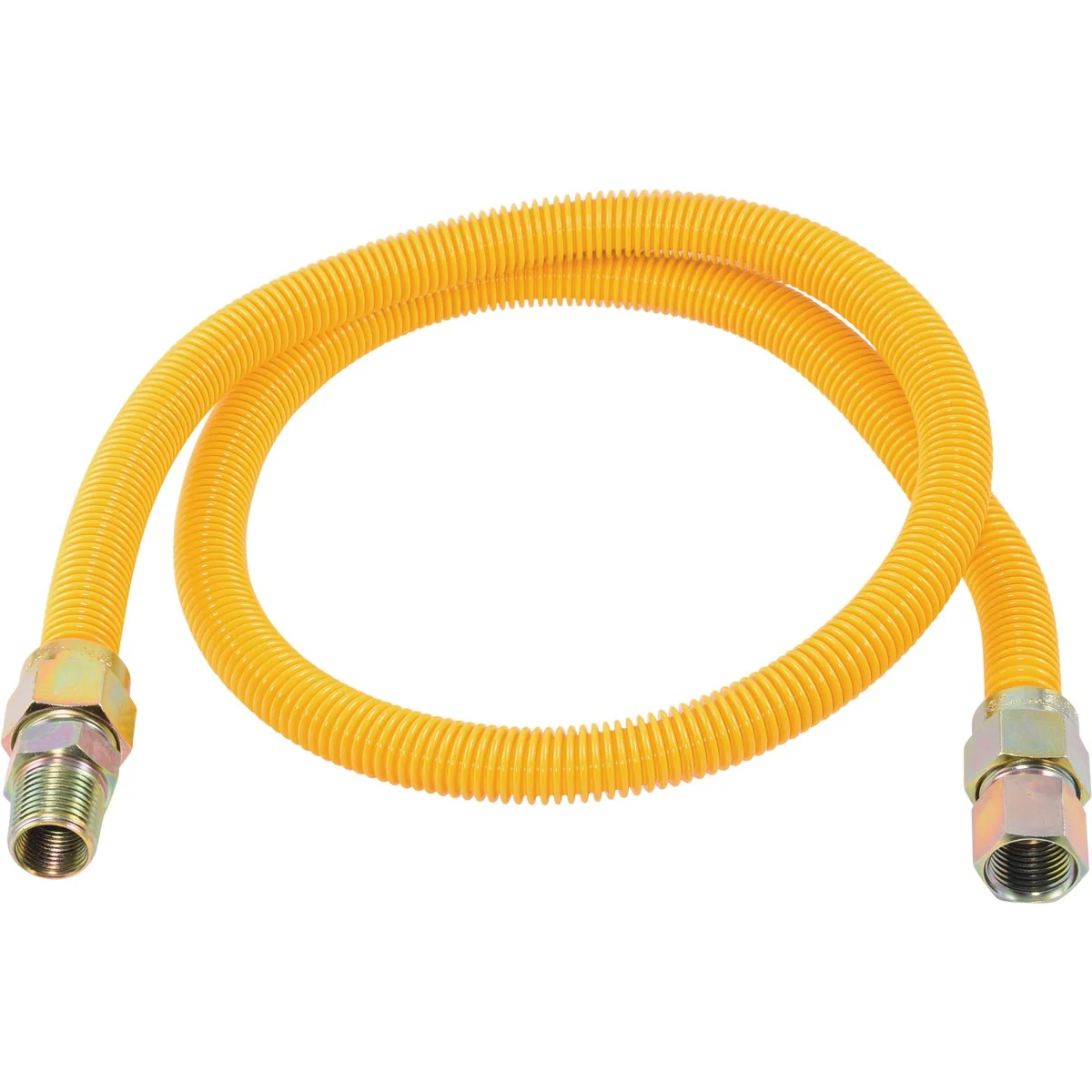 Genuine Eastman 5 8 In. OD x 48 In. 1 2 In. FIP x 1 2 In. MIP Tapped 3 8 In. FIP Coated Stainless Steel Gas Connector Outstanding