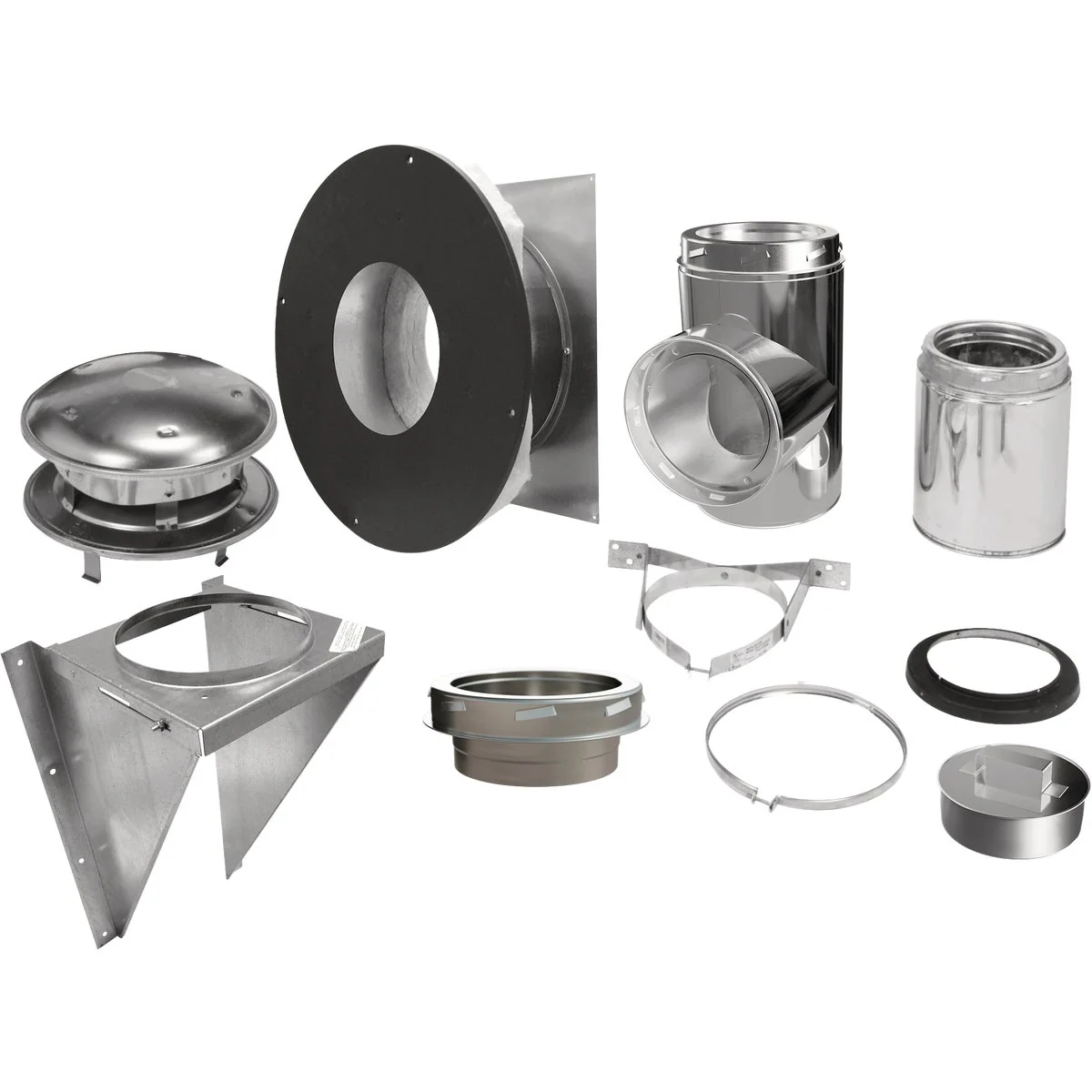 Optimized SELKIRK Sure-Temp 6 In. Stainless Steel Thru-The-Wall Chimney Support Kit Safe