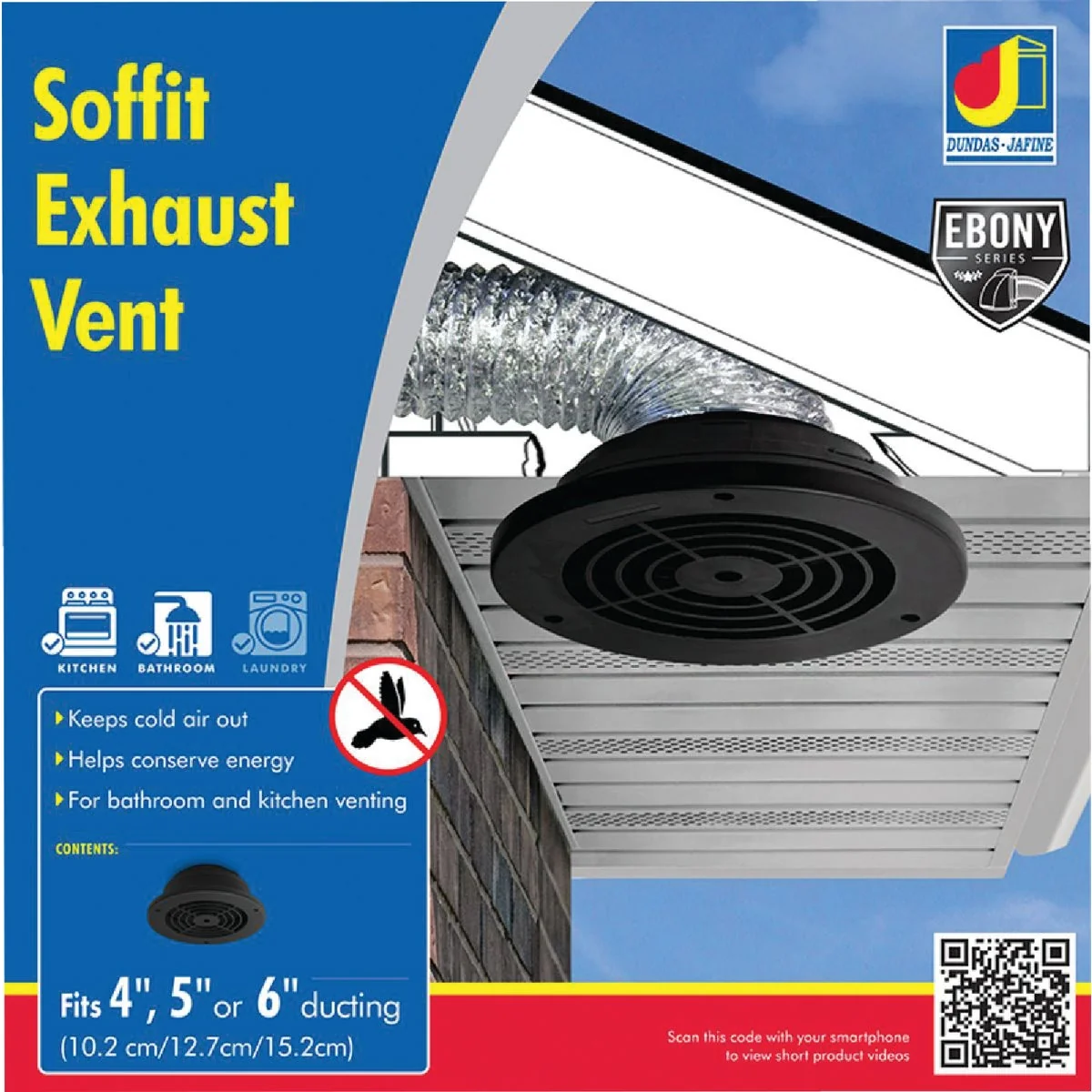 Luxury Dundas Jafine Adjustable Black Soffit Exhaust Vent Casual