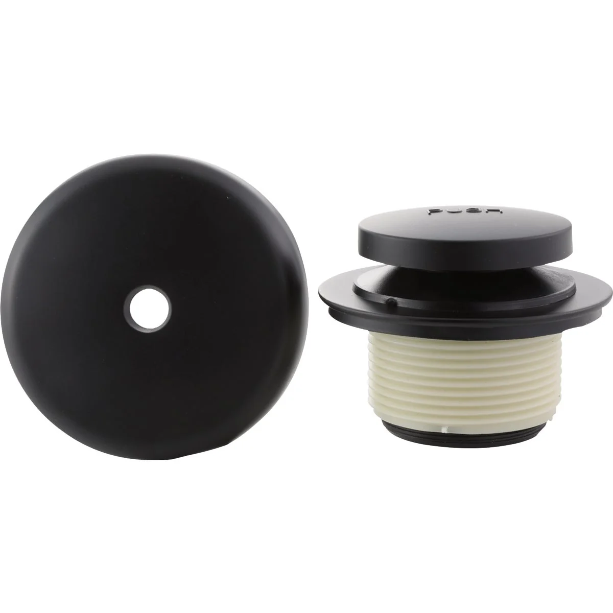 Efficient Danco Touch-Toe Matte Black Tub Drain Trim Kit with Overflow Solid