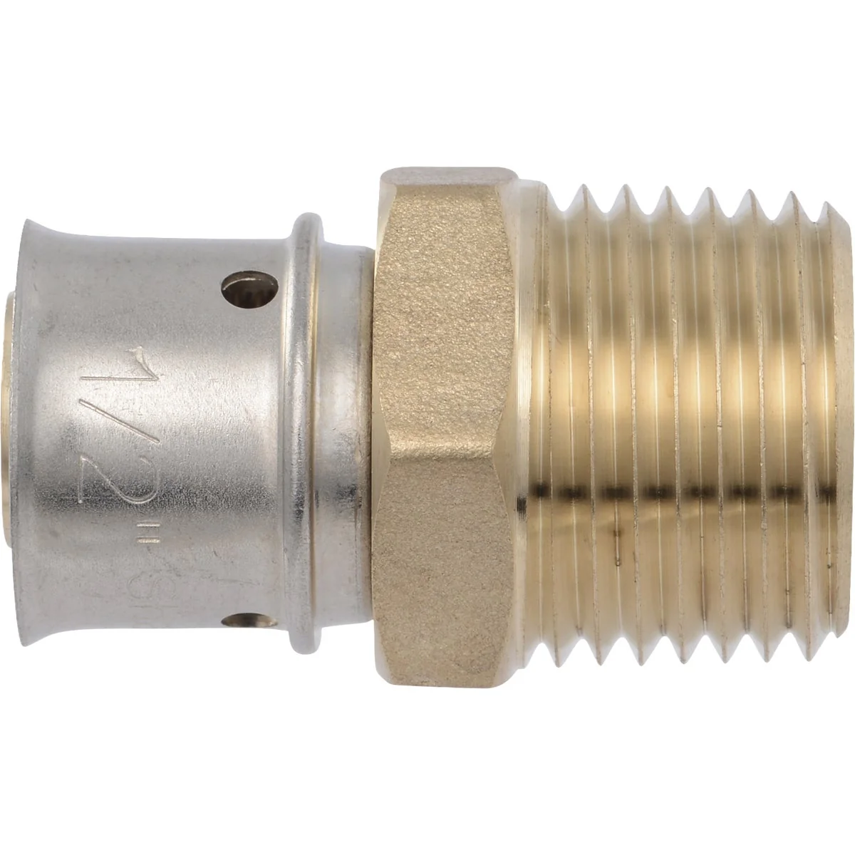 Natural SharkBite 1 2 In. x 1 2 In. MNPT PEX Press Brass Adapter Fast