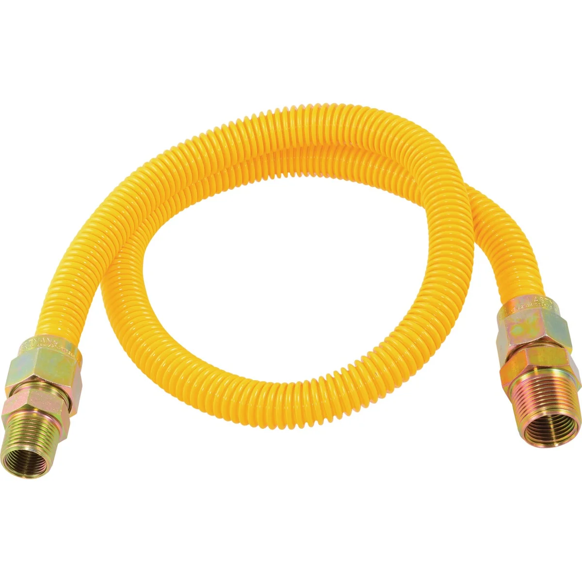 Effective Eastman 5 8 In. OD x 24 In. 3 4 In. MIP x 1 2 In. MIP Tapped 3 8 In. FIP Coated Stainless Steel Gas Connector Contemporary