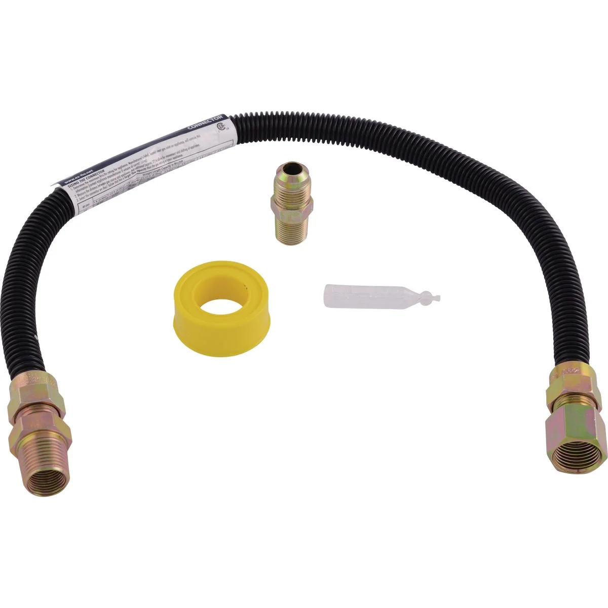 Unique Eastman 1 2 In. OD x 24 In. Black-Coated Stainless Steel Gas Log Installation Kit Top-Quality