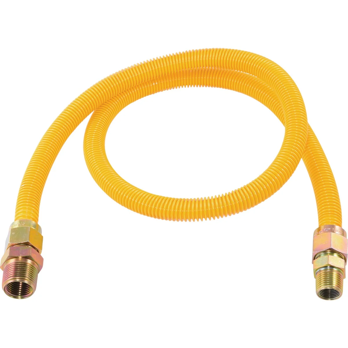 Certified Eastman 5 8 In. OD x 48 In. 3 4 In. MIP Tapped 1 2 In. FIP x 1 2 In. MIP Tapped 3 8 In. FIP Coated Stainless Steel Gas Connector Smart