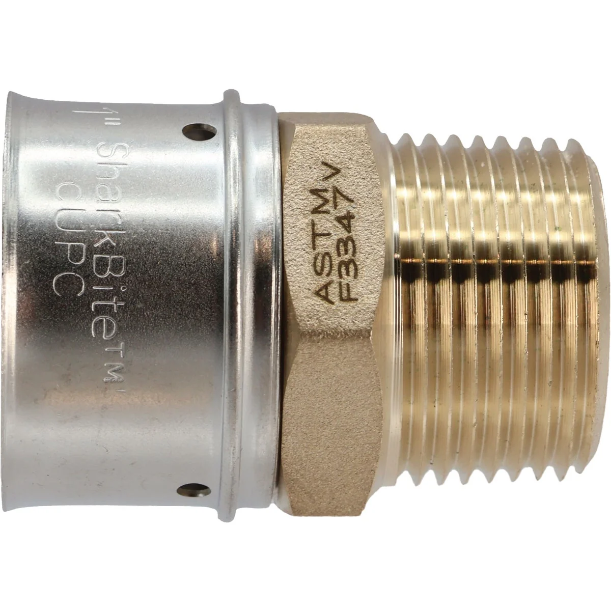 Effective SharkBite 1 In. x 3 4 In. MNPT PEX Press Brass Adapter Trusted