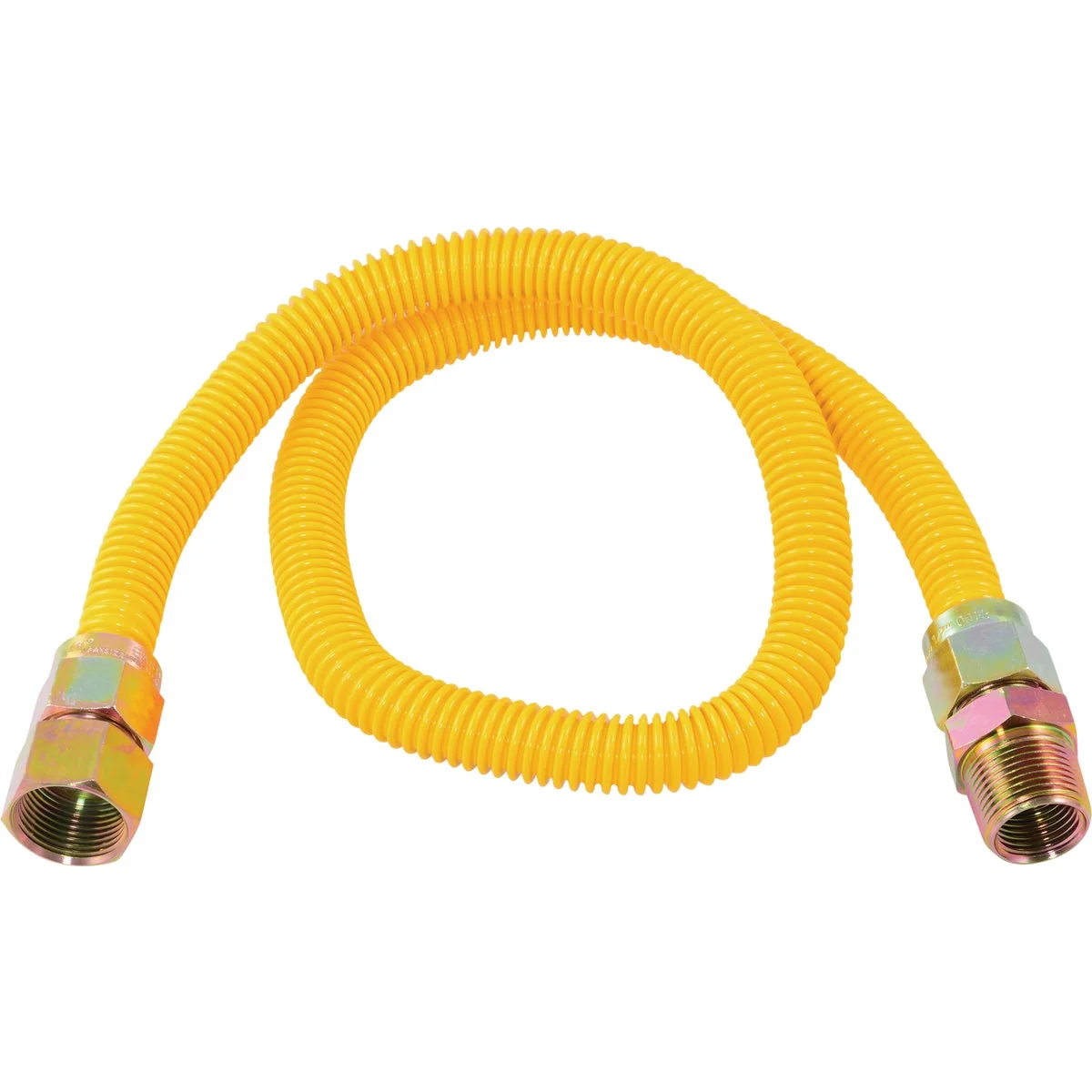 Casual Eastman 5 8 In. OD x 36 In. 3 4 In. FIP x 3 4 In. MIP Tapped 1 2 In. FIP Coated Stainless Steel Gas Connector World-Class
