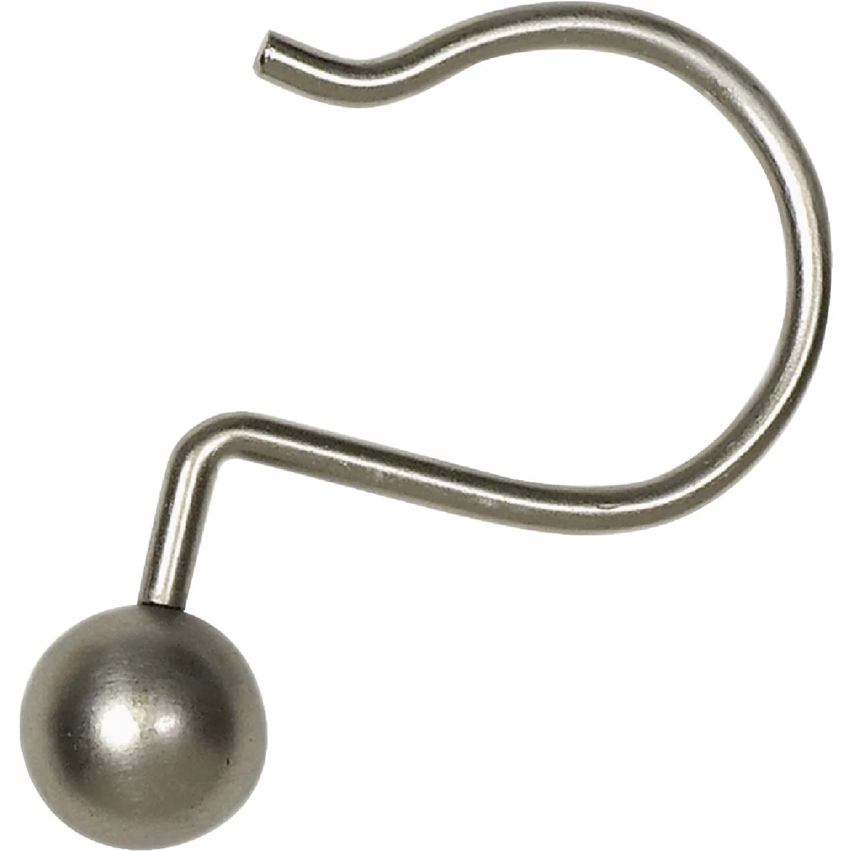 Environmentally Friendly Zenna Home Brushed Nicklel Aluminum Shower Shower Curtian Ball Hook 12-Count Recyclable