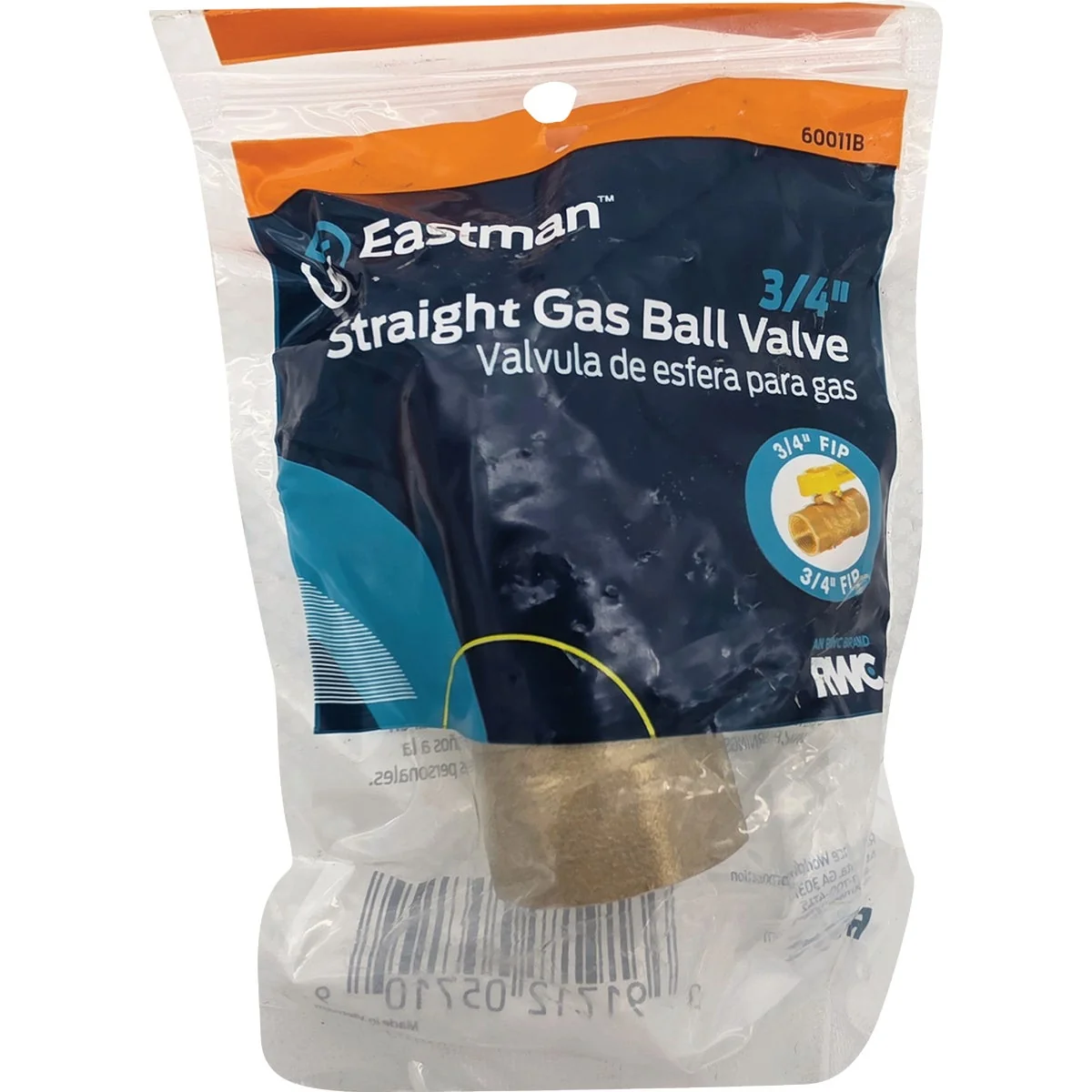Artisan Eastman 3 4 In. FIP x 3 4 In. FIP Forged Brass Straight Gas Shutoff Valve Stylish