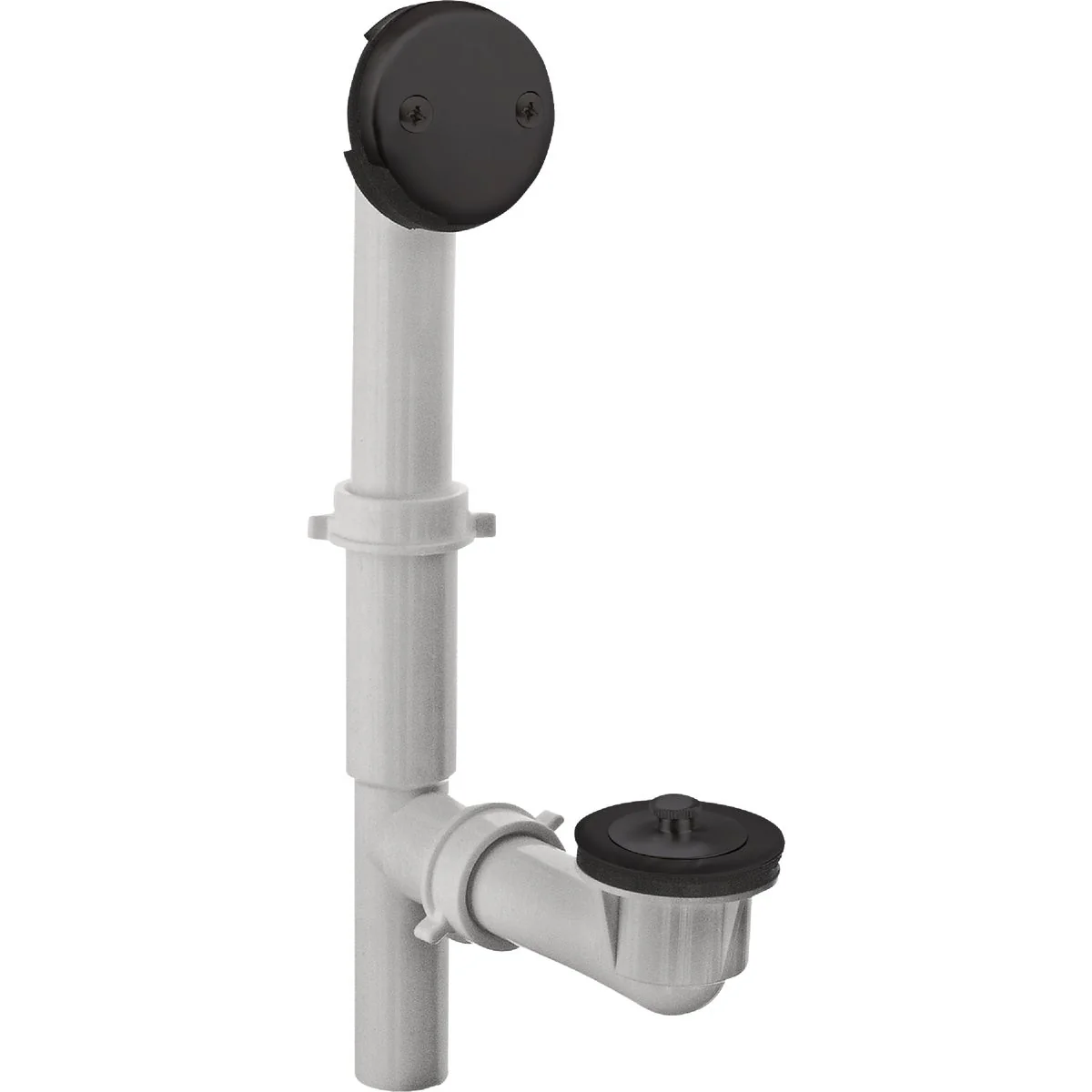 Original Danco Twist Turn Tub Drain Kit with Matte Black Trim Clean