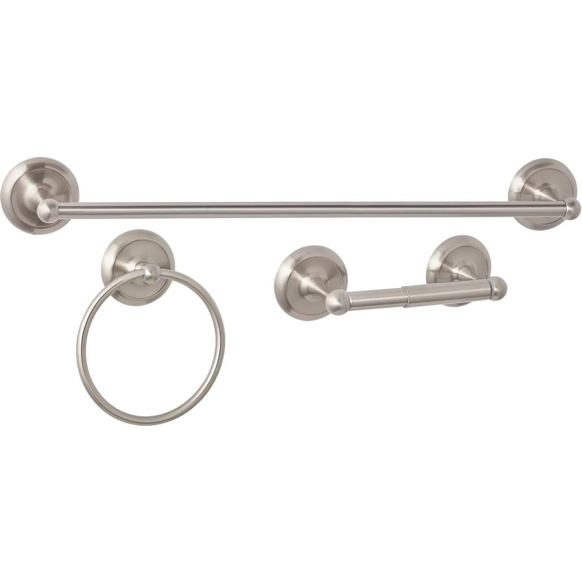 Reusable Home Impressions Aria Brushed Nickel 3- Piece Bath Hardware Set Specialty