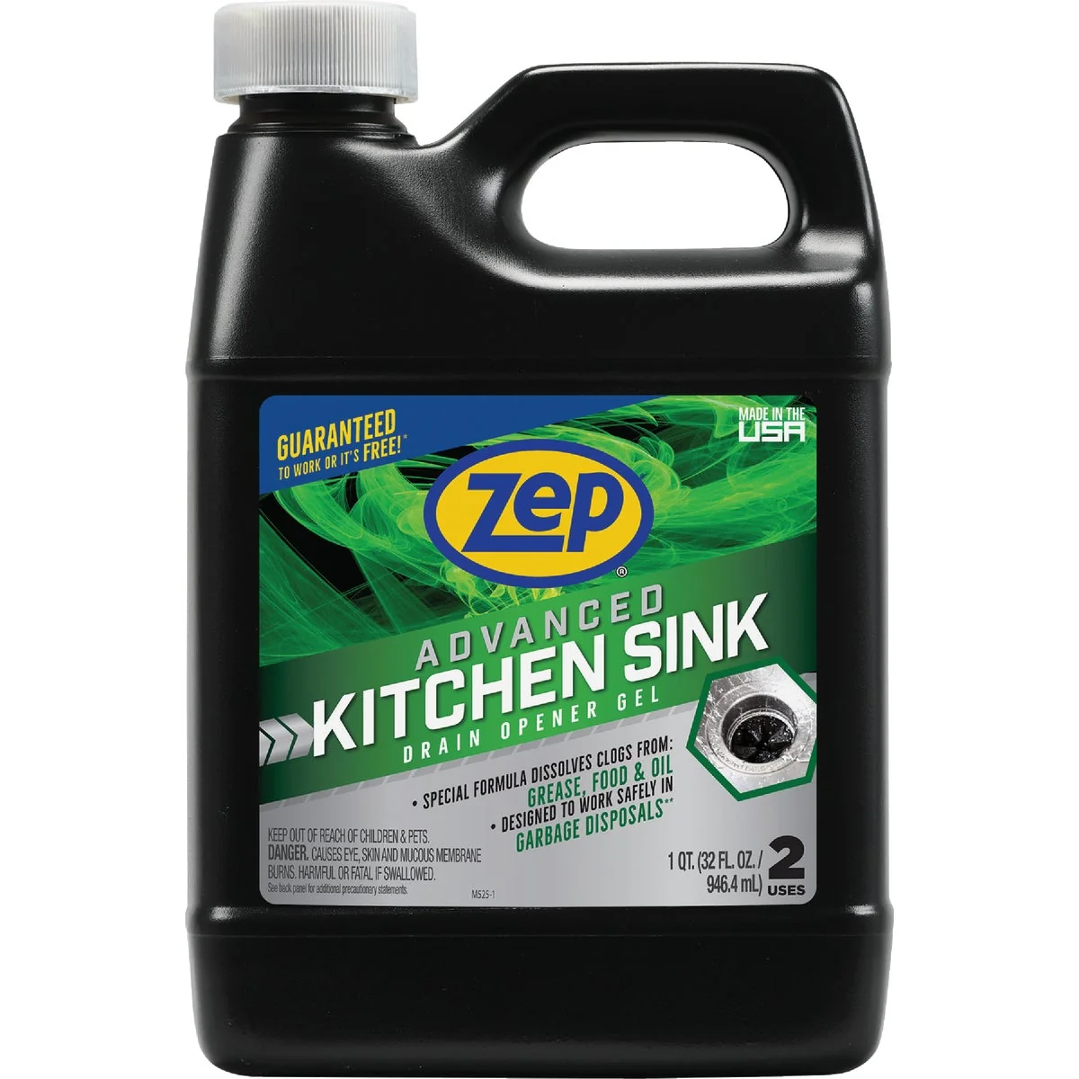 Stylish Zep 32 Oz. Advanced Kitchen Drain Opener Secure