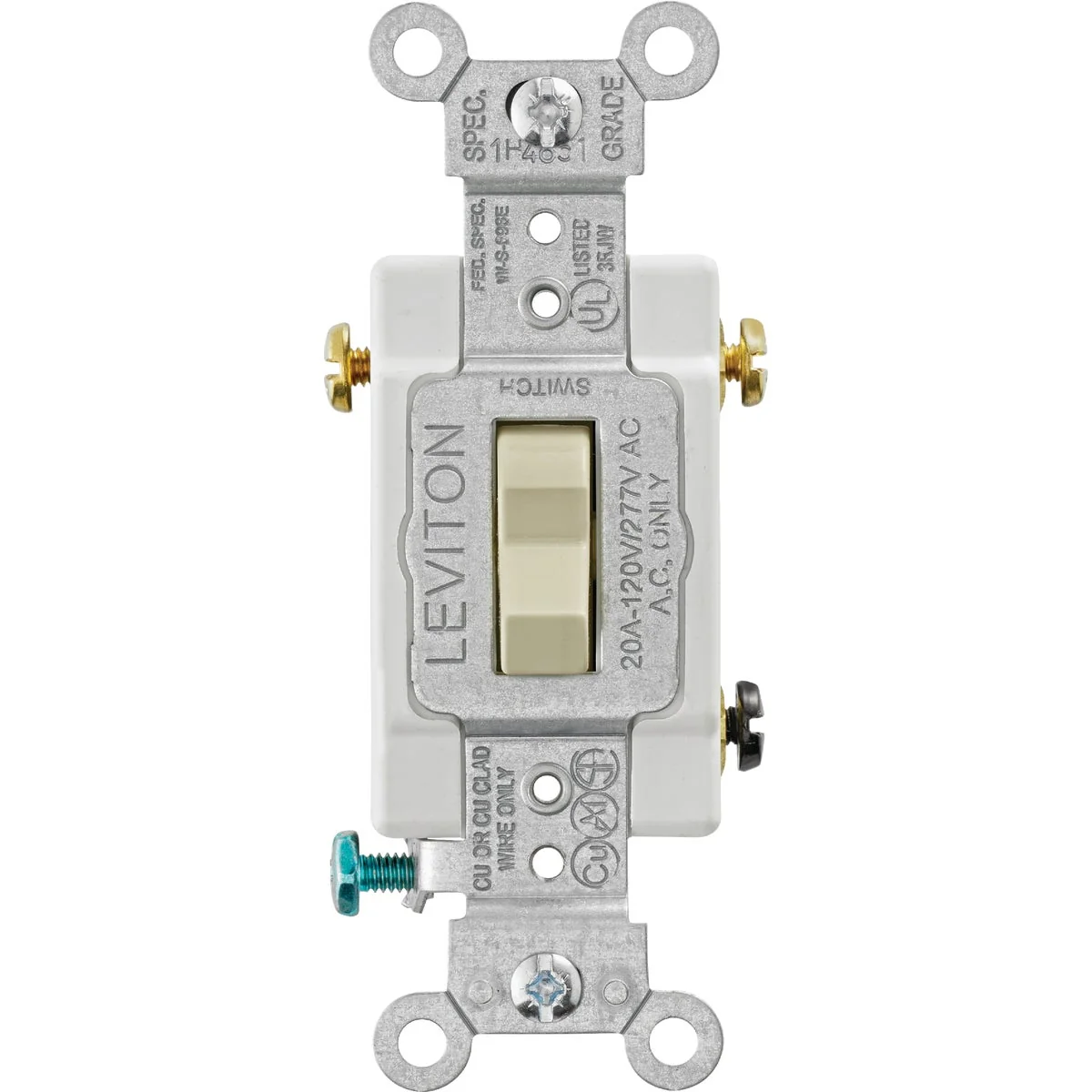 Sustainable Leviton Toggle Ivory 20A 3-Way Switch Practical
