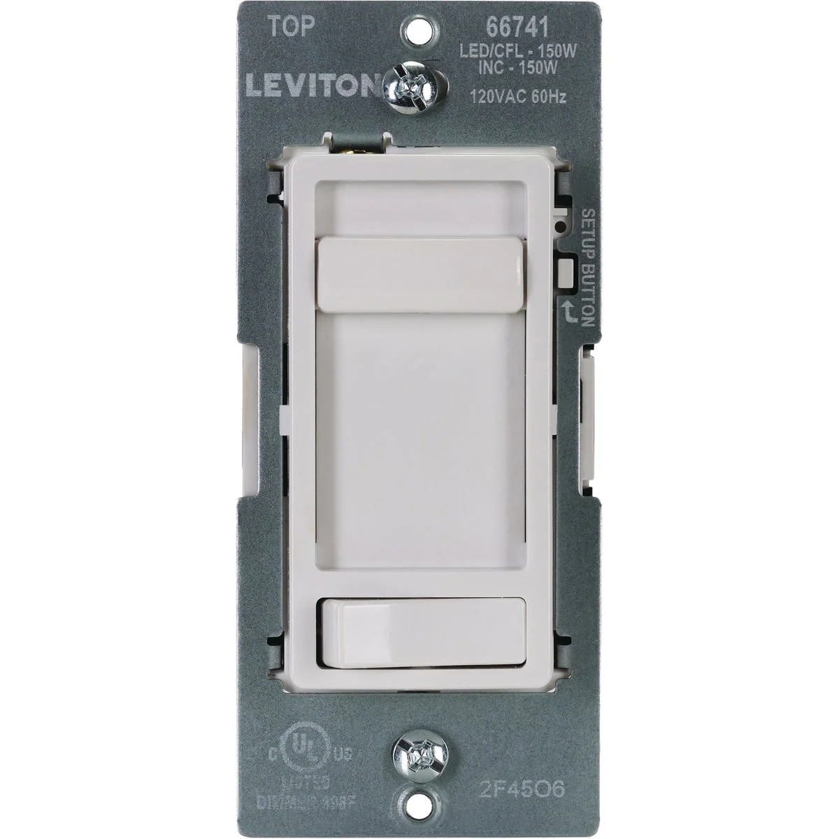 Versatile Leviton SureSlide LED CFL White Slide Dimmer Organic