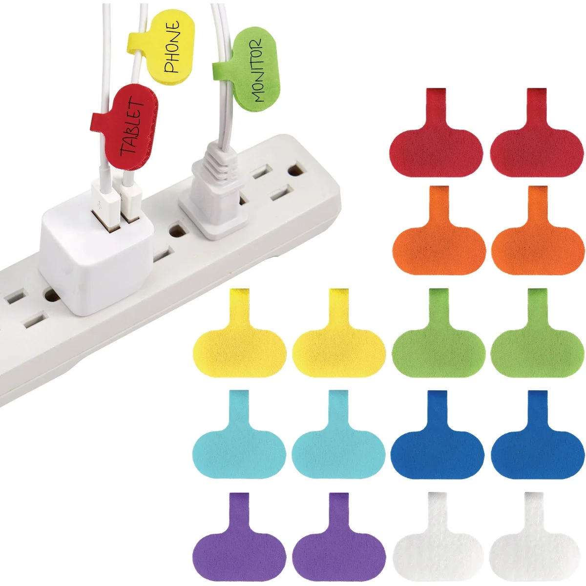 Artisan Wrap-It Storage Regular Multi-Color Cable Labels 16-Pack Classic
