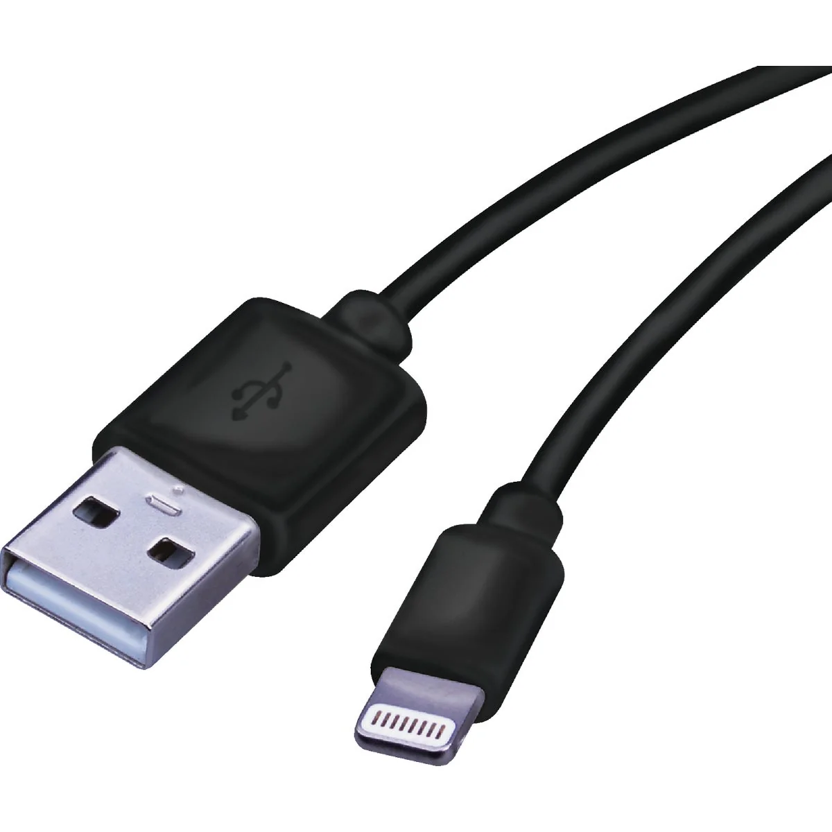 Effective Blue Jet 3 Ft. Black Lightning to Type-A USB Charging Sync Cable Smooth